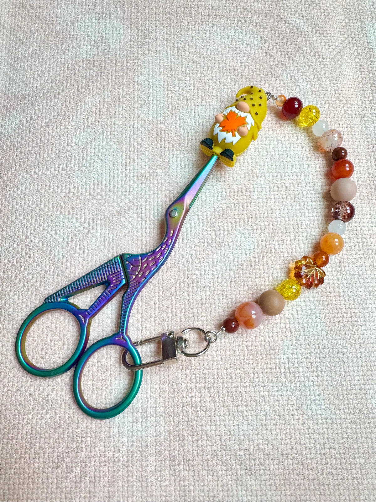 Autumn Gnomes (4 designs available) Scissor Fob - With Scissor Protector