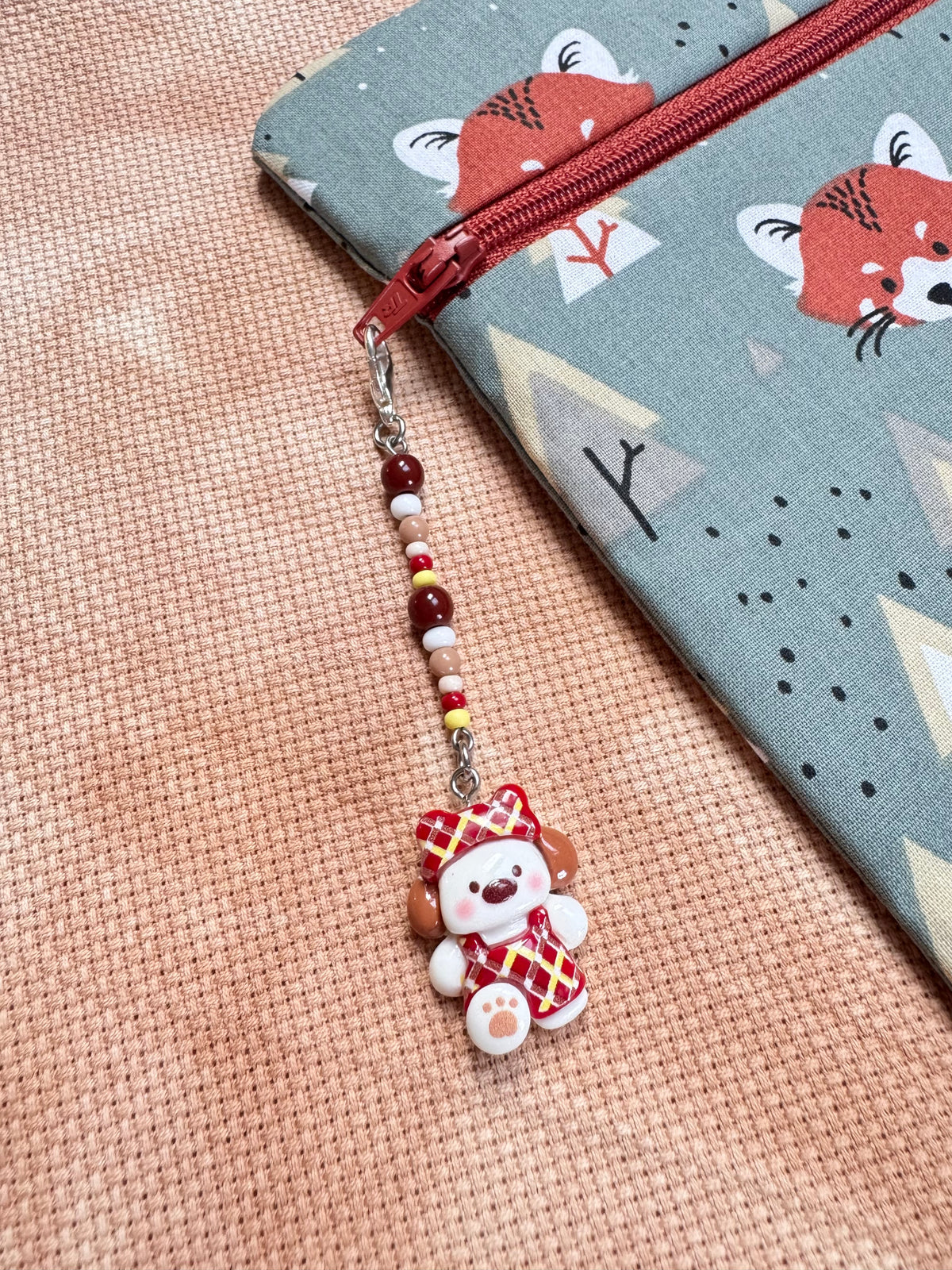 Doggy in Dungarees Project Bag Zip Charm