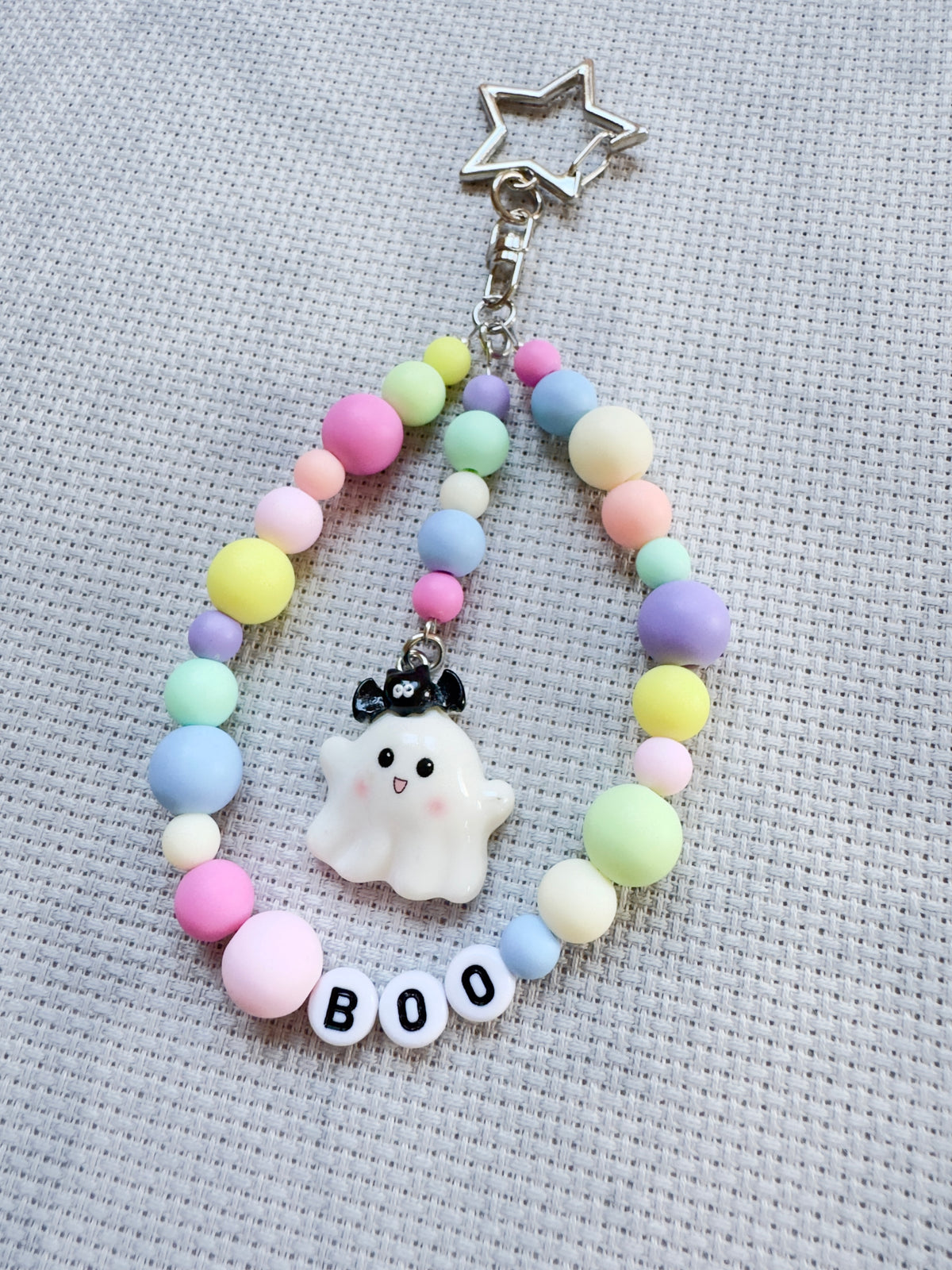 Boo Cute Ghost (Pastel Matt Mix) Scissor Fob