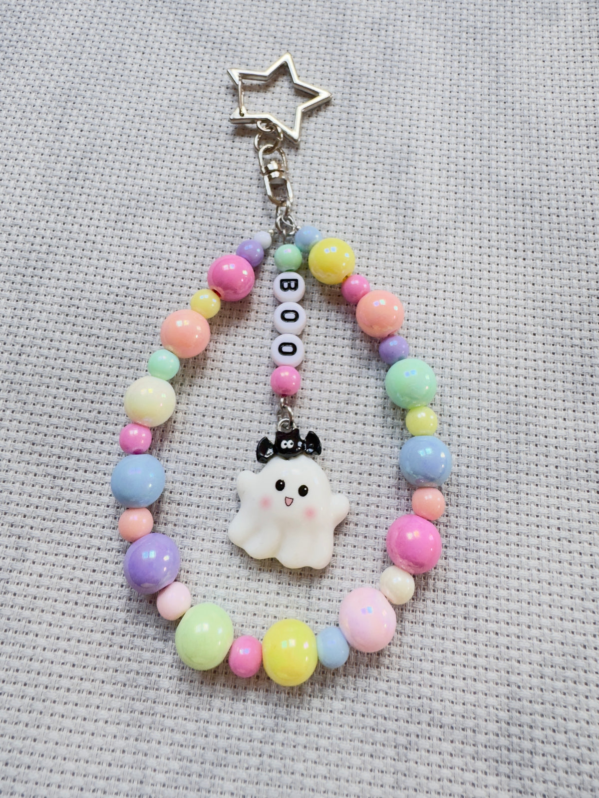 Boo Cute Ghost (Pearly Pastel Mix) Scissor Fob