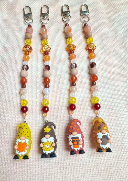 Autumn Gnomes (4 designs available) Scissor Fob - With Scissor Protector