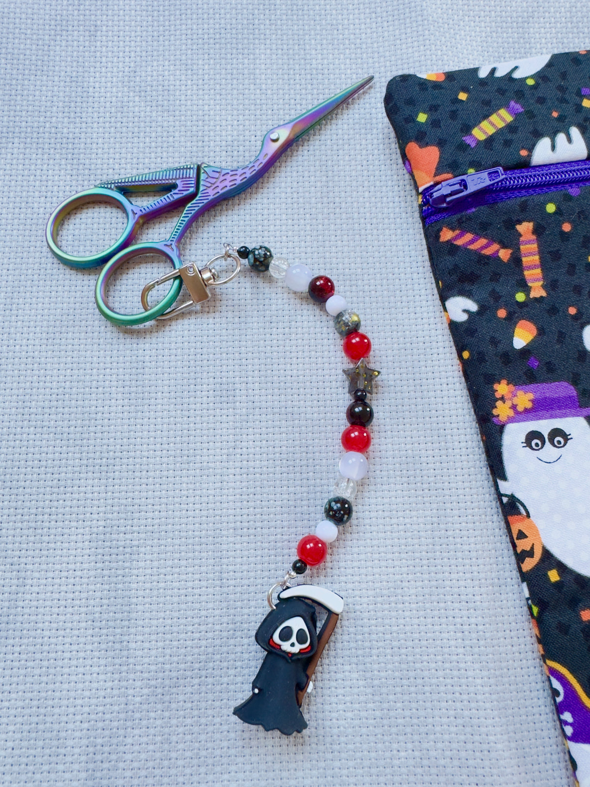 Grim Reaper Scissor Fob - With Scissor Protector