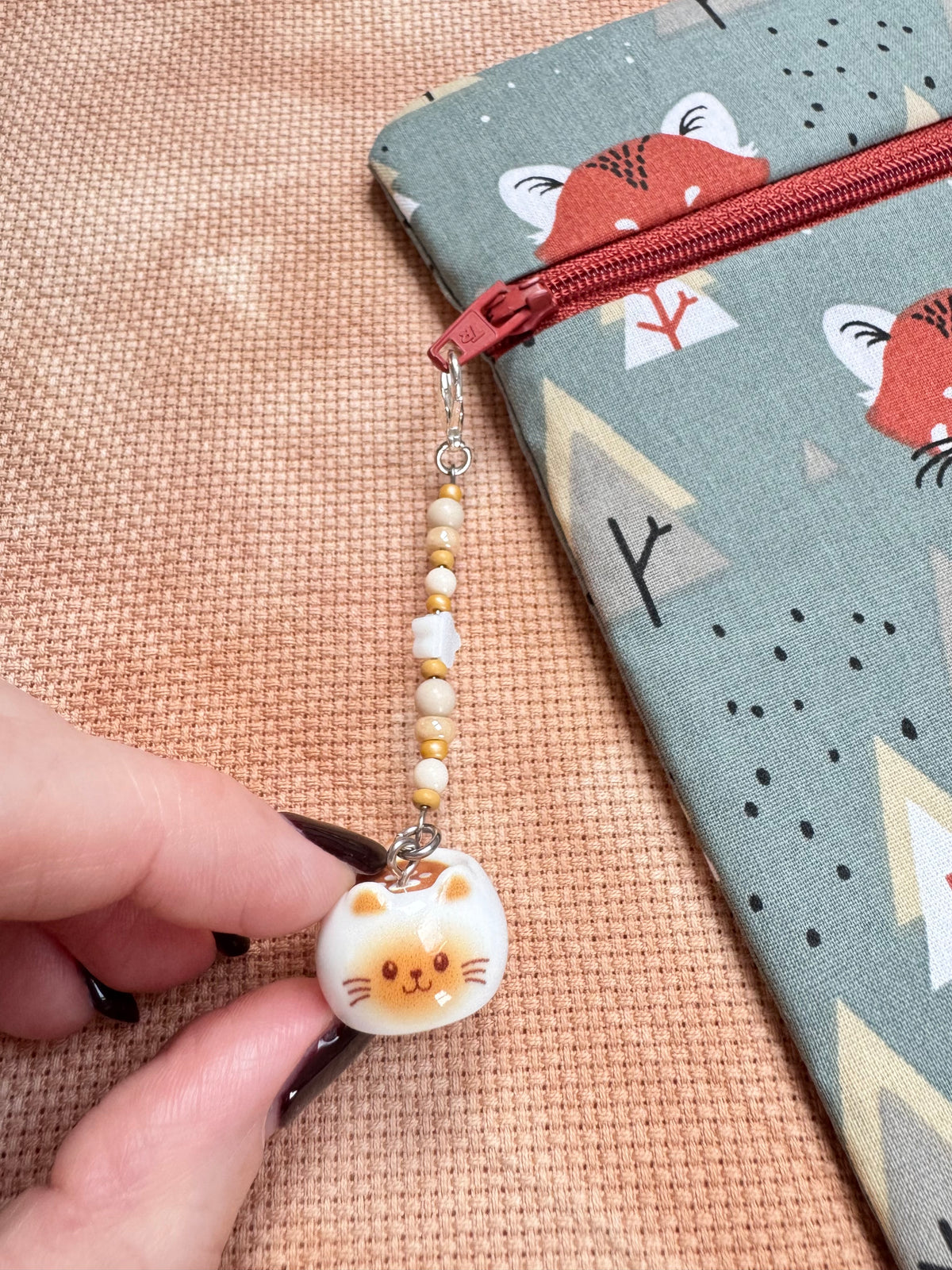 Catpuccino Project Bag Zip Charm