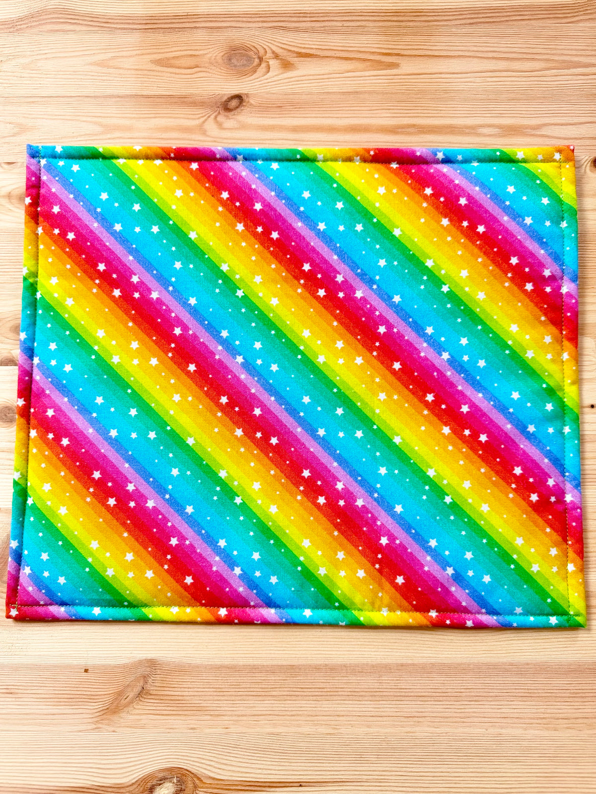 Rainbow Stripe - Blue Inner Vinyl Project Bag