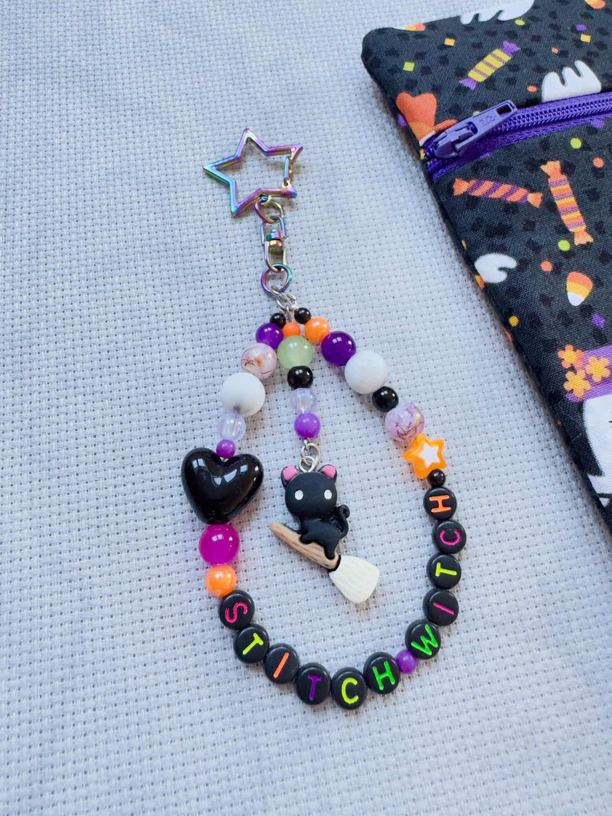 Stitch Witch (Black Letters) Scissor Fob