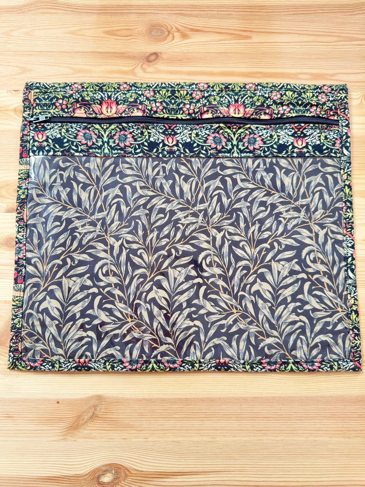 Floral Birds & Leaves Vinyl Project Bag