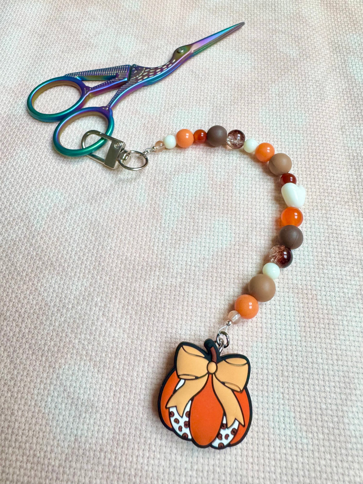 Pumpkin Scissor Fob - With Scissor Protector