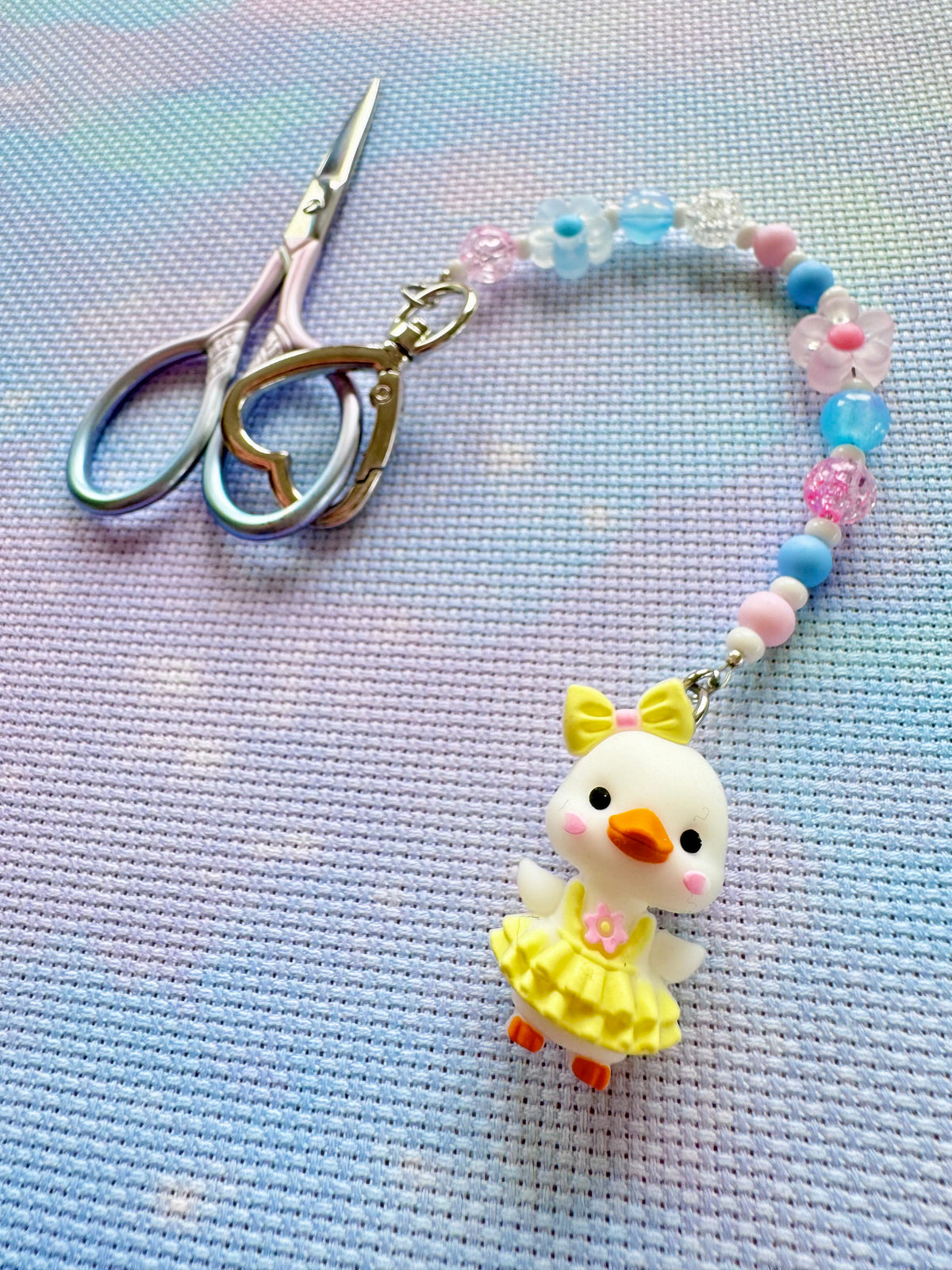 Cute Duck Scissor Fob - With Scissor Protector
