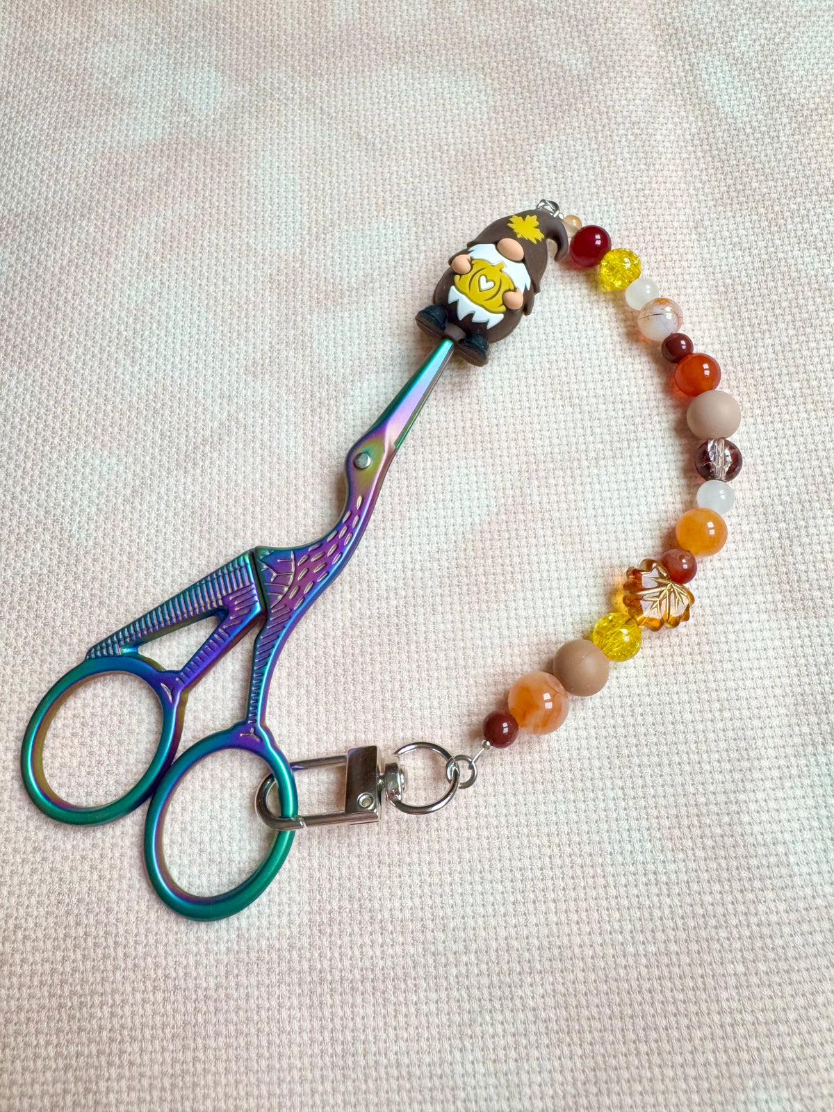 Autumn Gnomes (4 designs available) Scissor Fob - With Scissor Protector