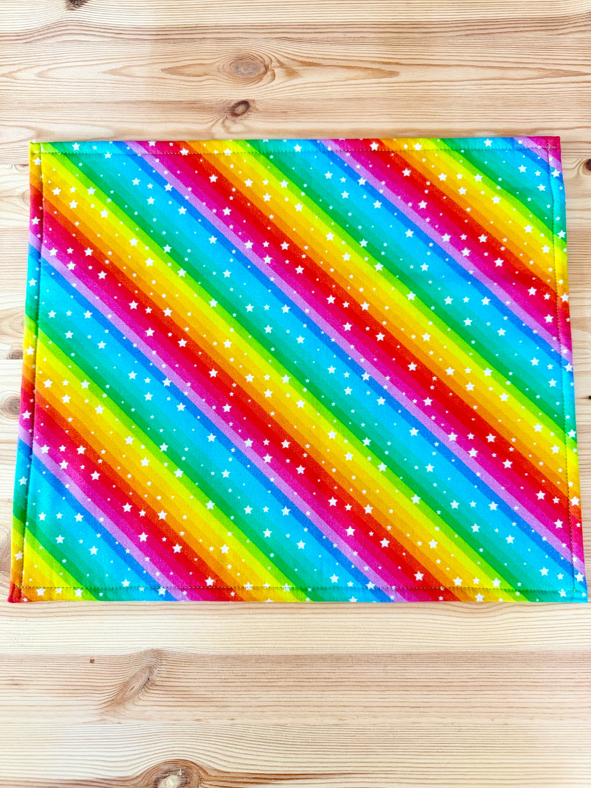 Rainbow Stripe - Navy Inner Vinyl Project Bag