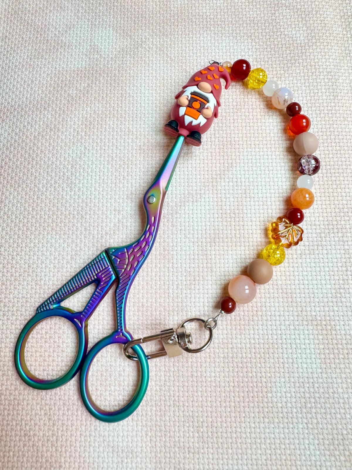 Autumn Gnomes (4 designs available) Scissor Fob - With Scissor Protector