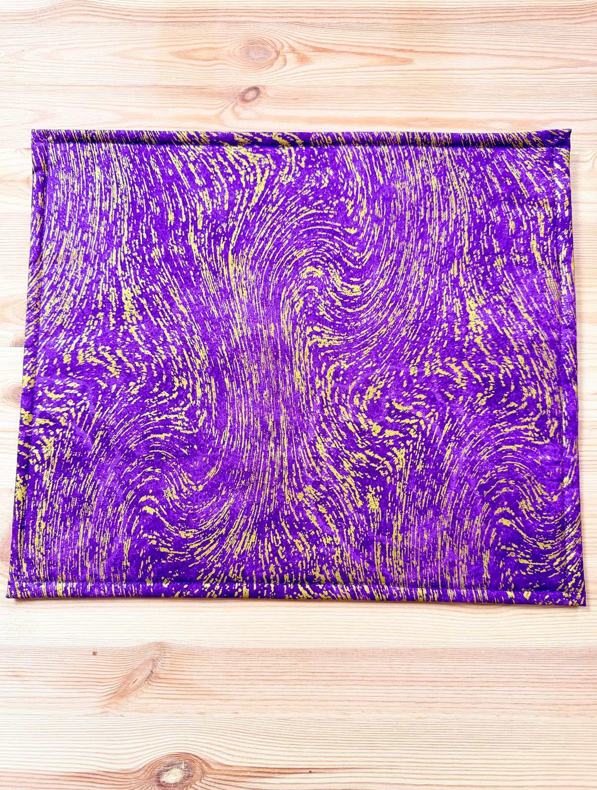 Purple & Gold Abstract - Gold Inner Vinyl Project Bag