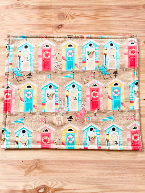 Beach Huts & Polka Dots Vinyl Project Bag