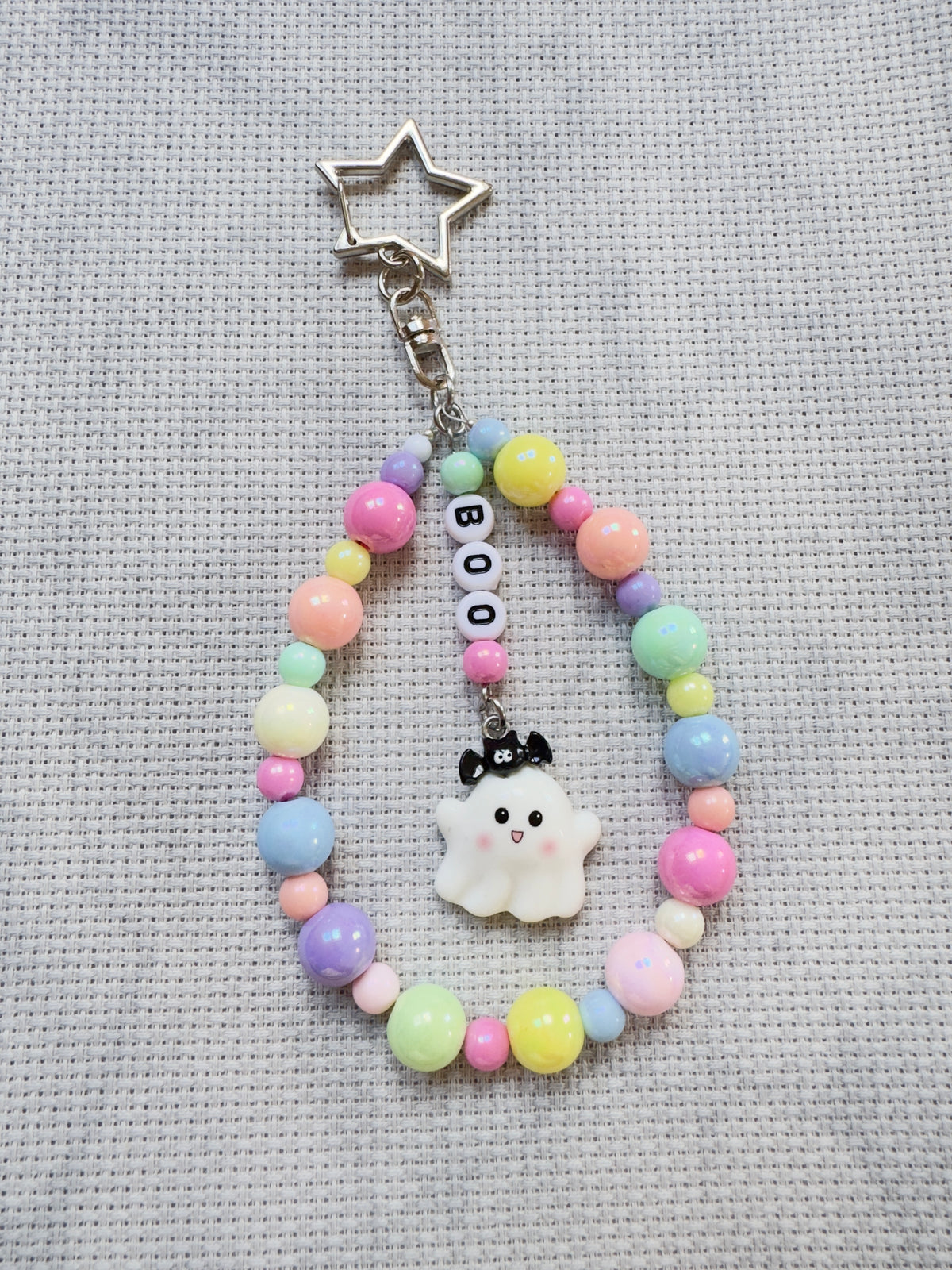 Boo Cute Ghost (Pearly Pastel Mix) Scissor Fob