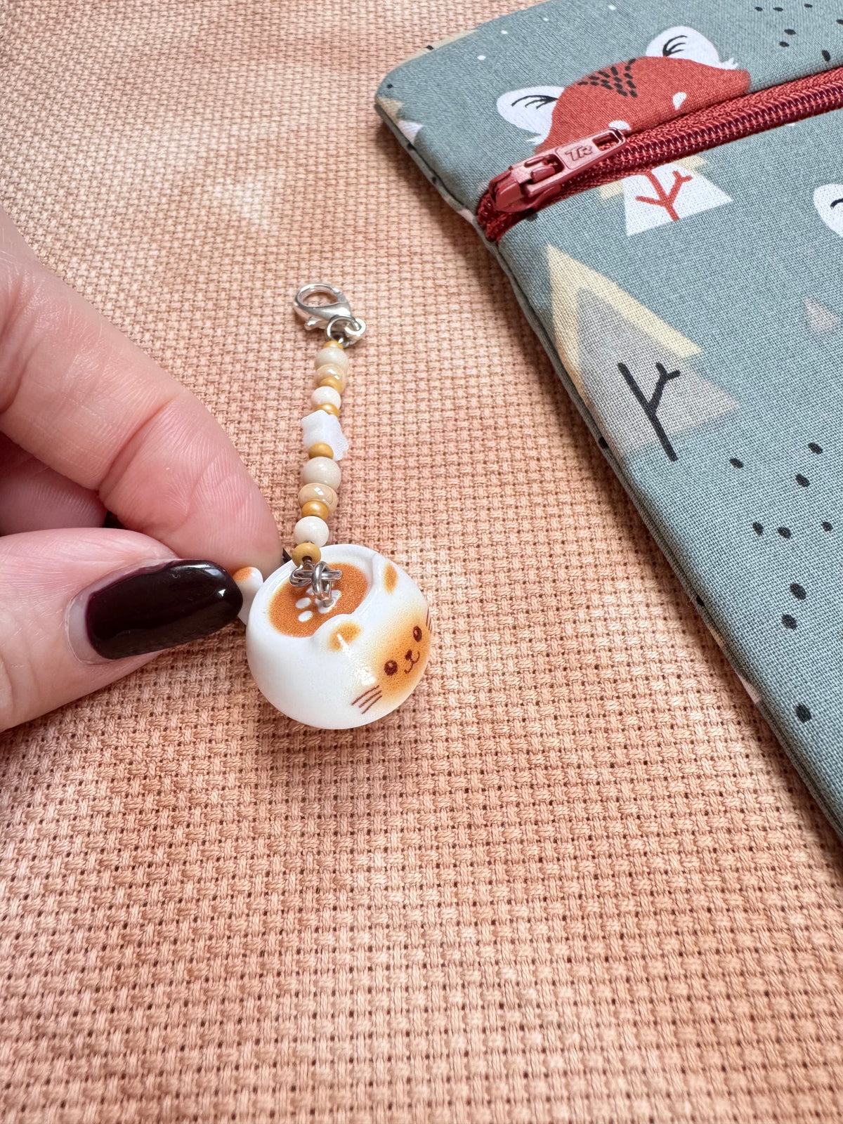 Catpuccino Project Bag Zip Charm
