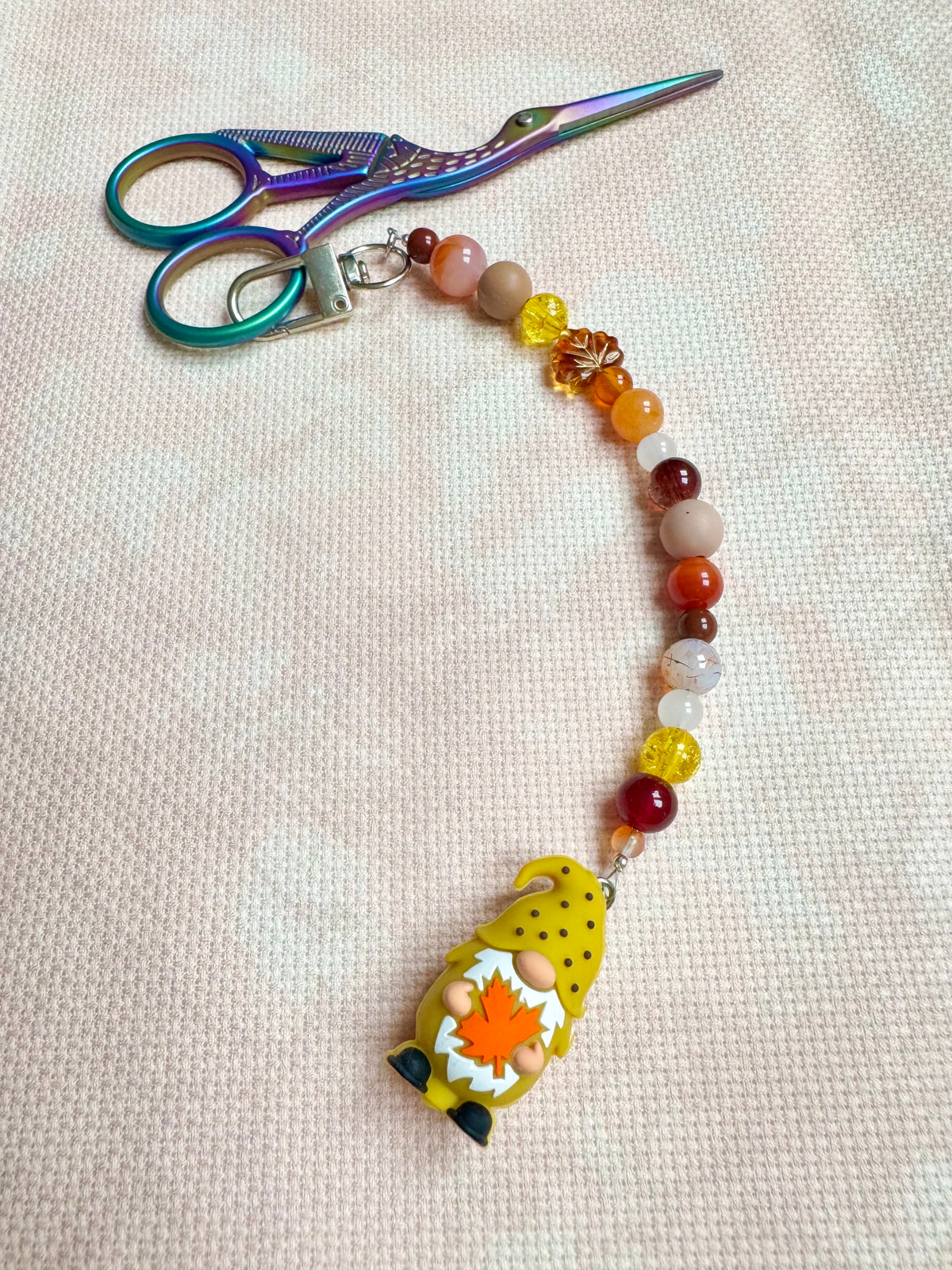 Autumn Gnomes (4 designs available) Scissor Fob - With Scissor Protector