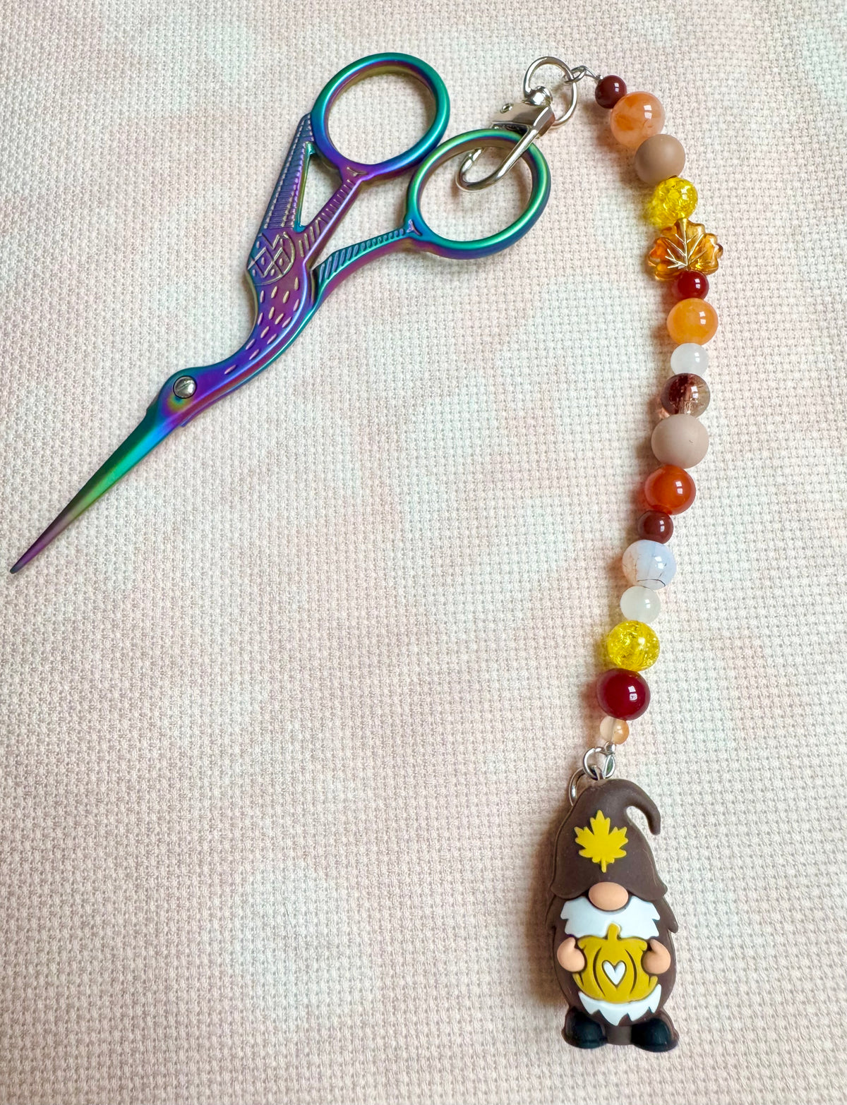 Autumn Gnomes (4 designs available) Scissor Fob - With Scissor Protector