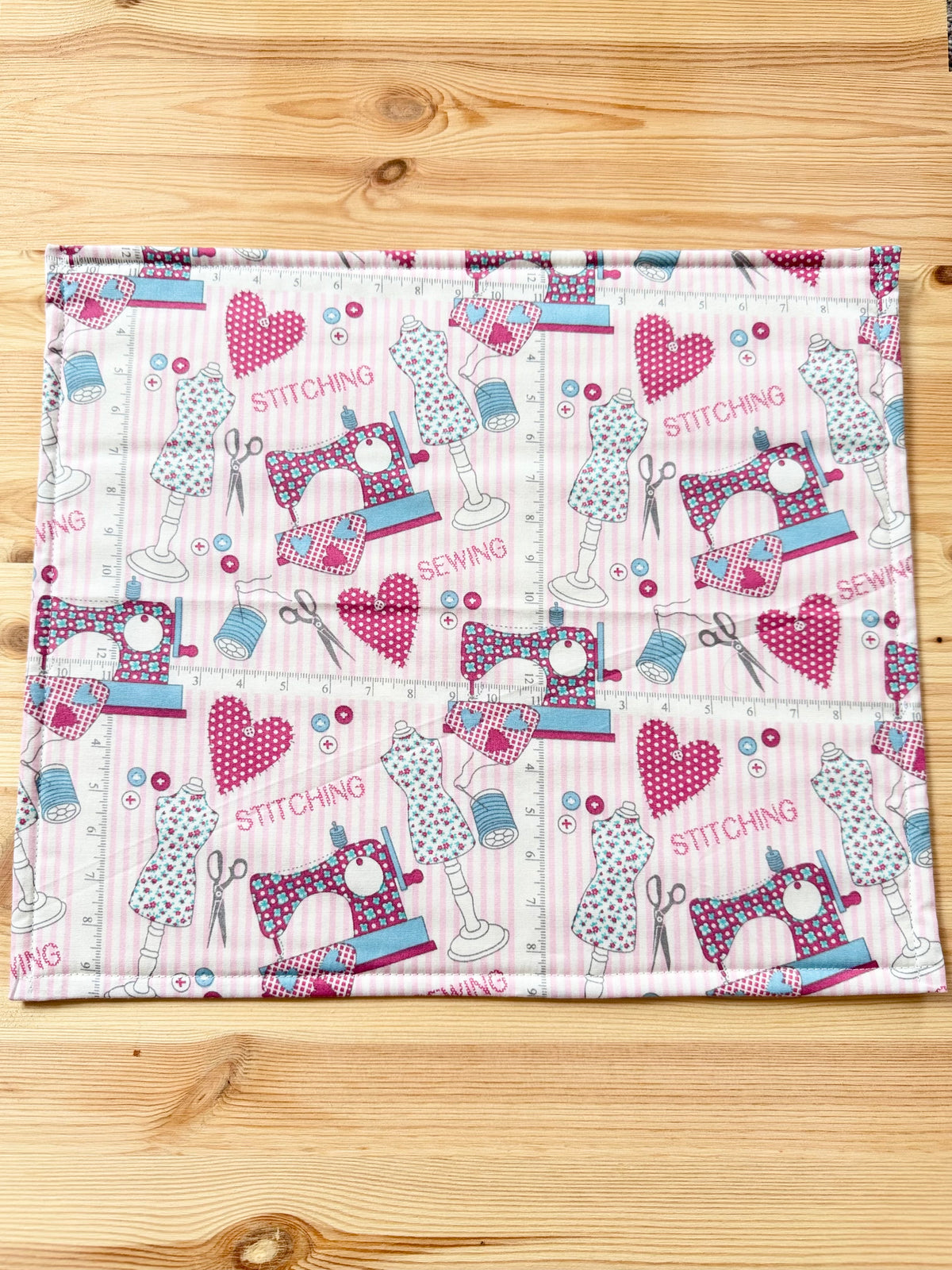Sewing Themed & Hearts Vinyl Project Bag
