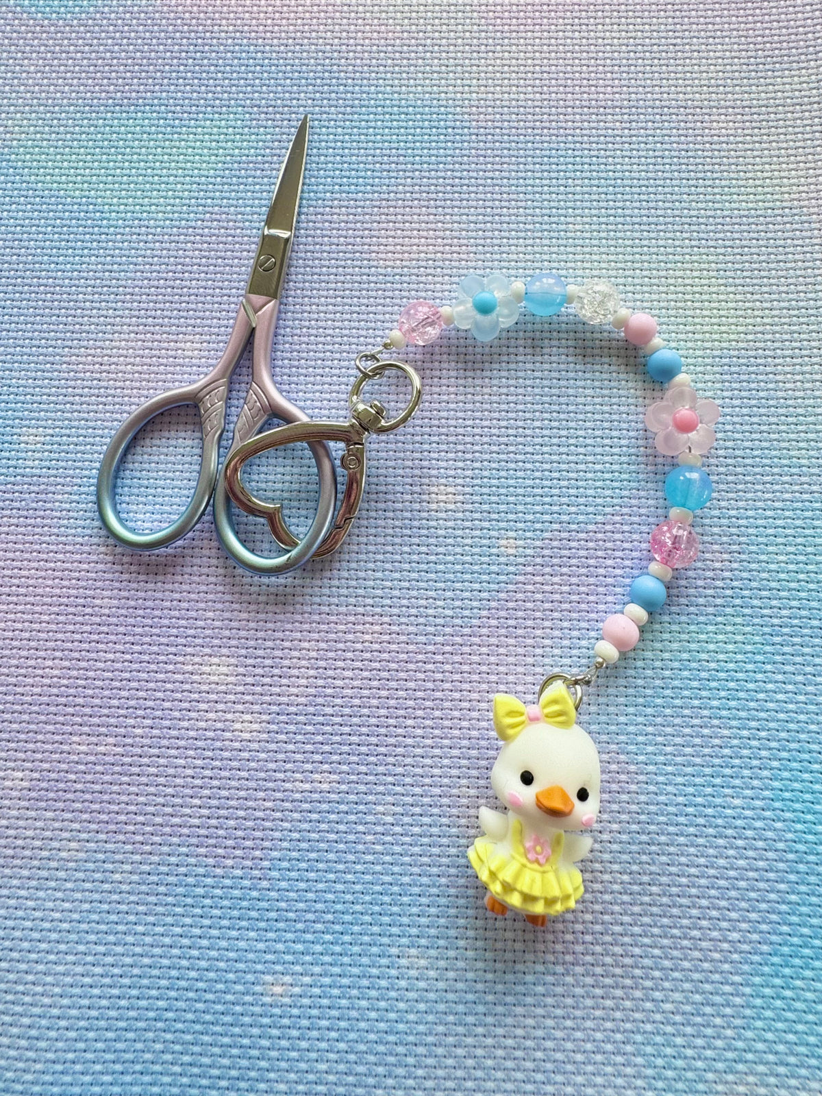 Cute Duck Scissor Fob - With Scissor Protector