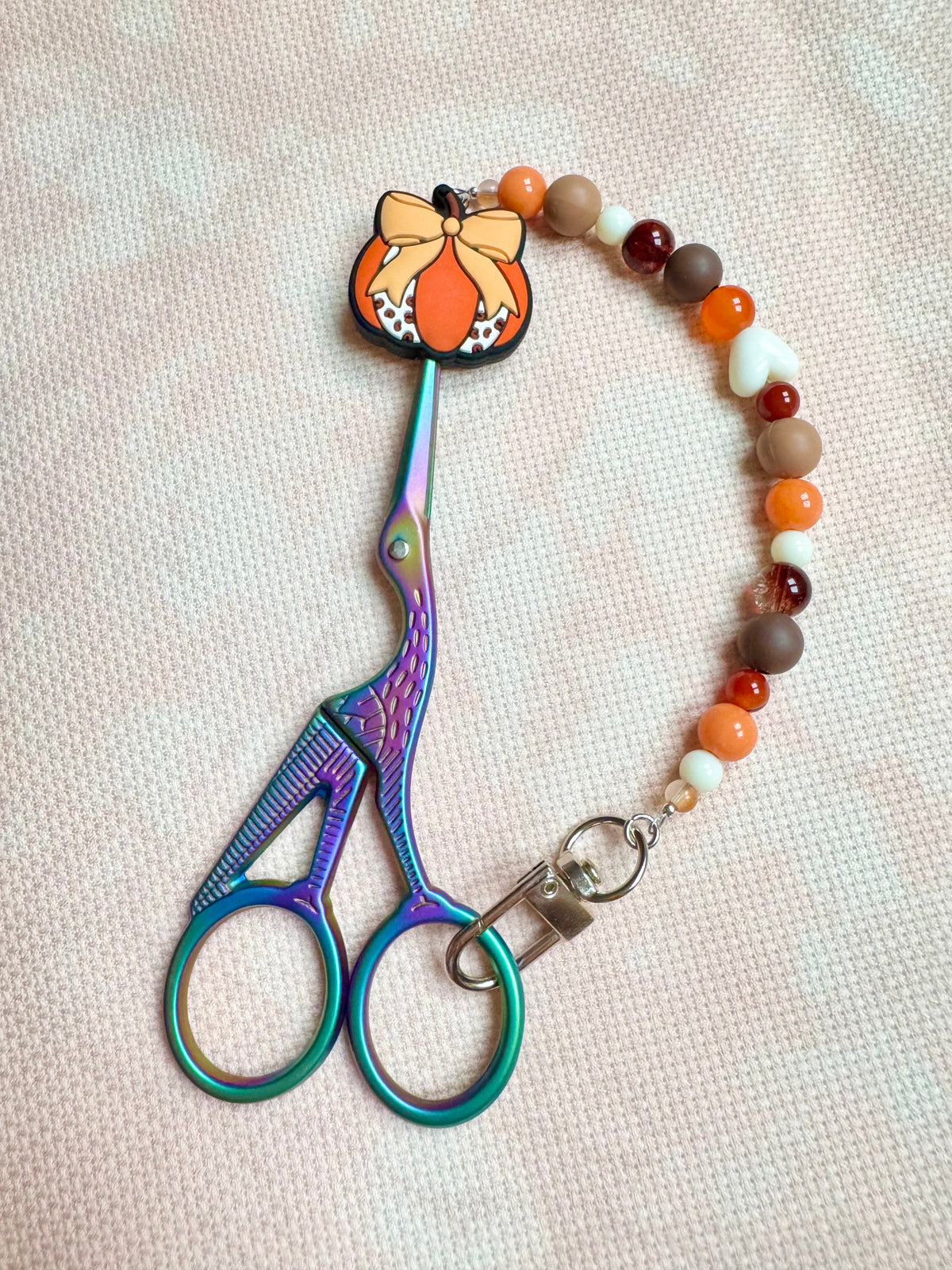 Pumpkin Scissor Fob - With Scissor Protector