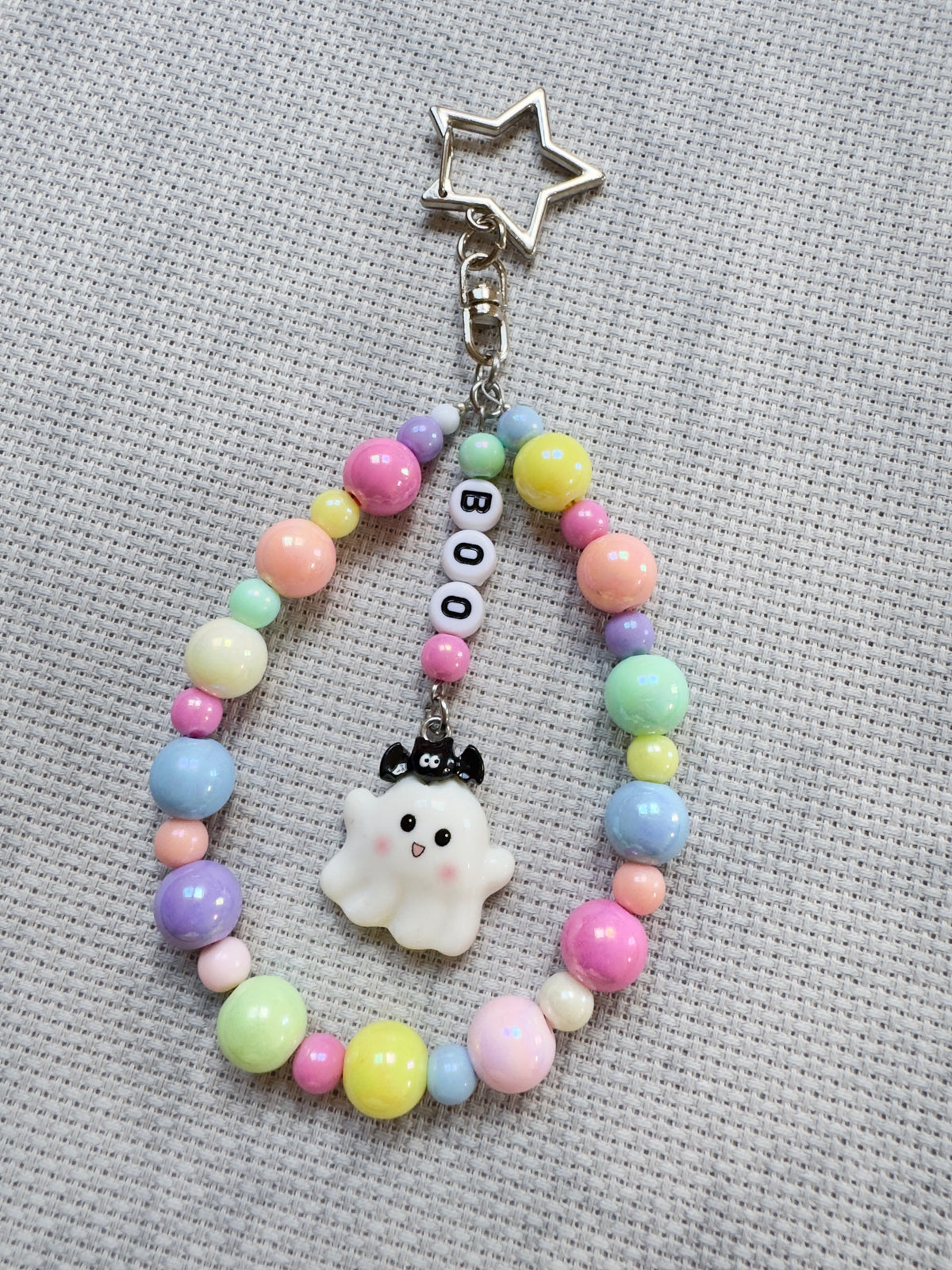 Boo Cute Ghost (Pearly Pastel Mix) Scissor Fob