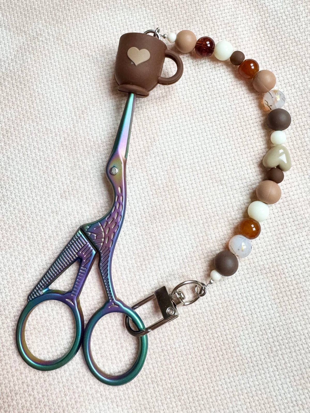 Heart Mug Scissor Fob - With Scissor Protector