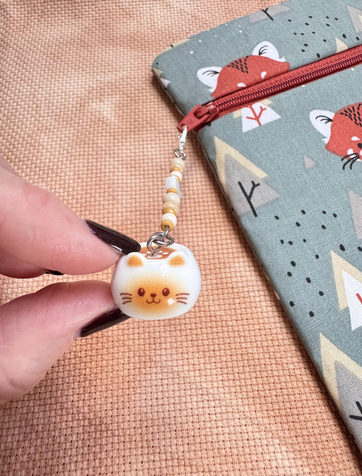 Catpuccino Project Bag Zip Charm