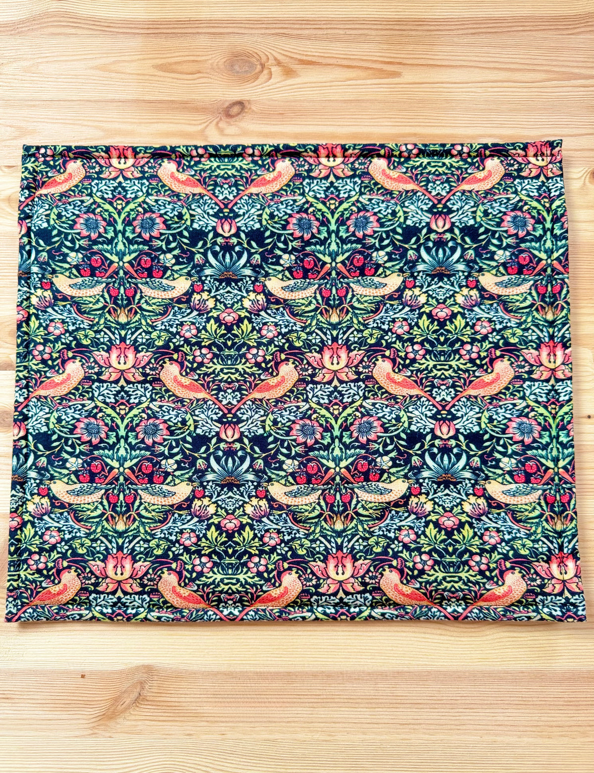 Floral Birds & Leaves Vinyl Project Bag