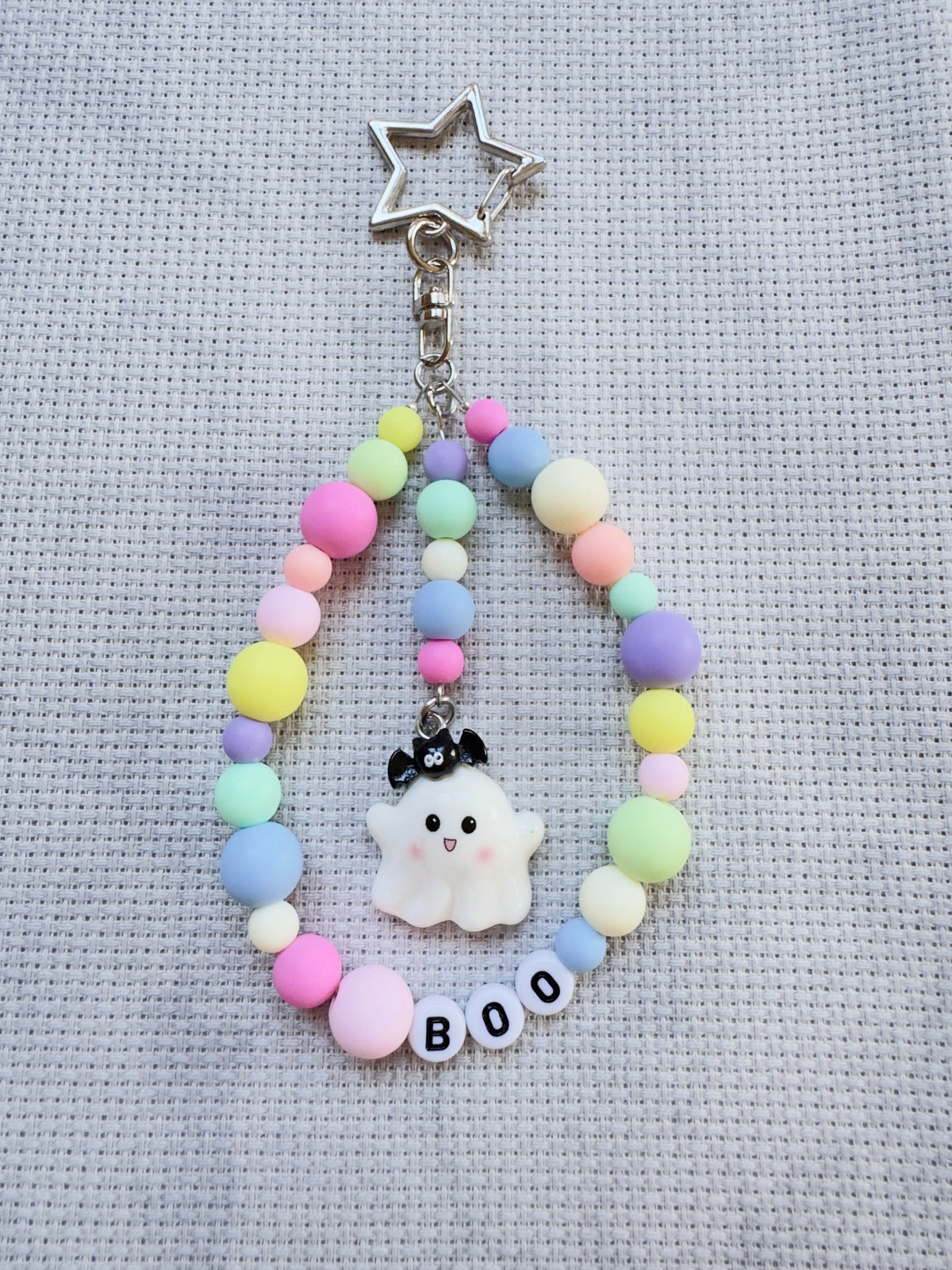 Boo Cute Ghost (Pastel Matt Mix) Scissor Fob