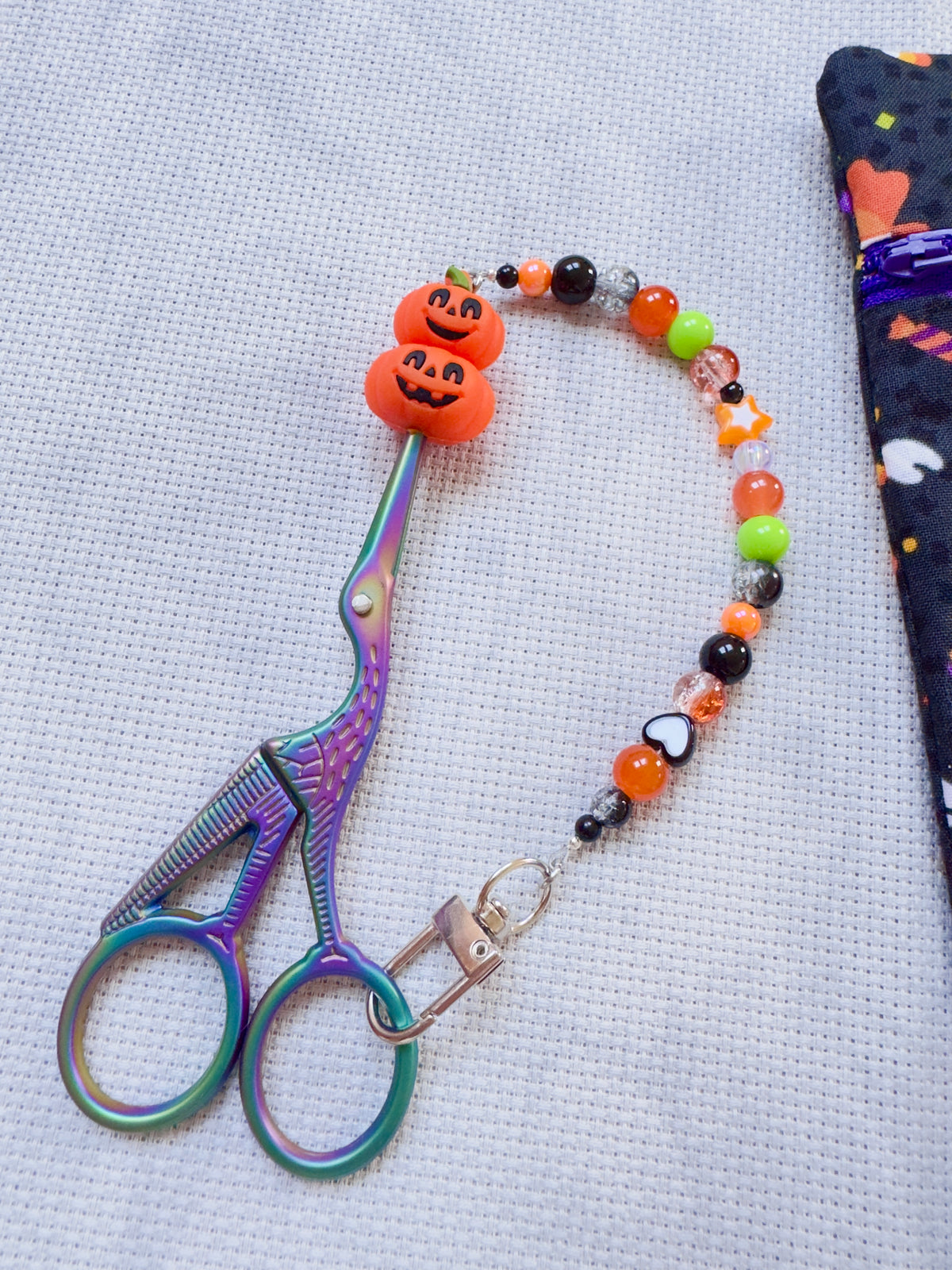 Pumpkins Scissor Fob - With Scissor Protector