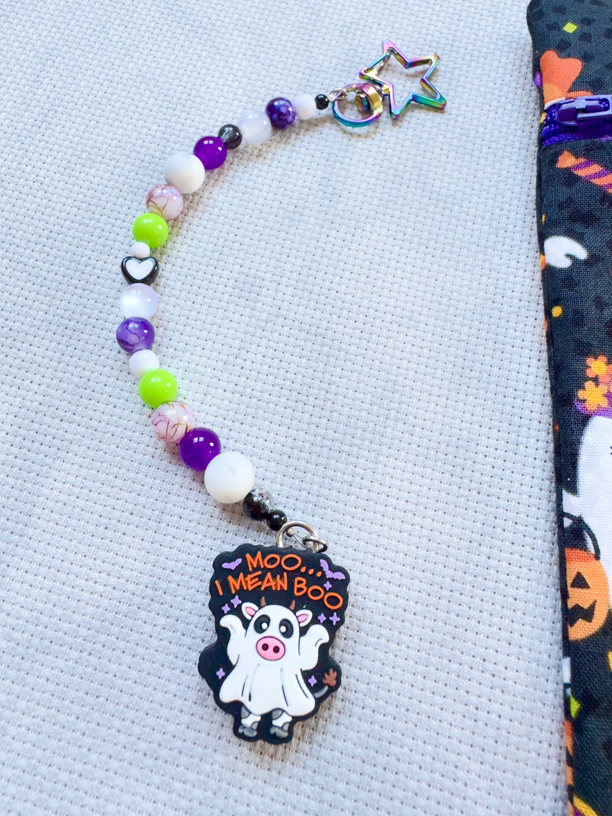 Moo I mean Boo Scissor Fob - With Scissor Protector