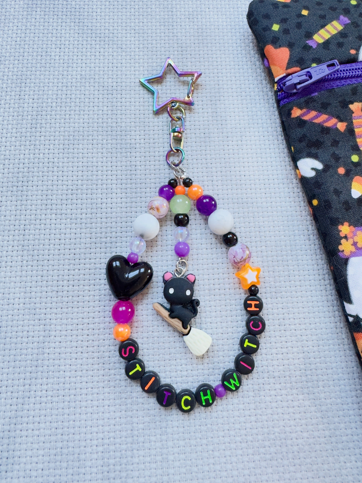 Stitch Witch (Black Letters) Scissor Fob