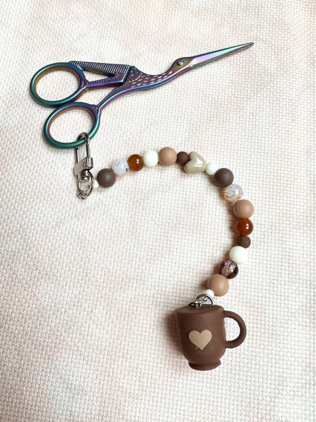 Heart Mug Scissor Fob - With Scissor Protector