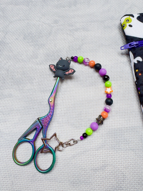 Bat (Halloween Mix) Scissor Fob - With Scissor Protector