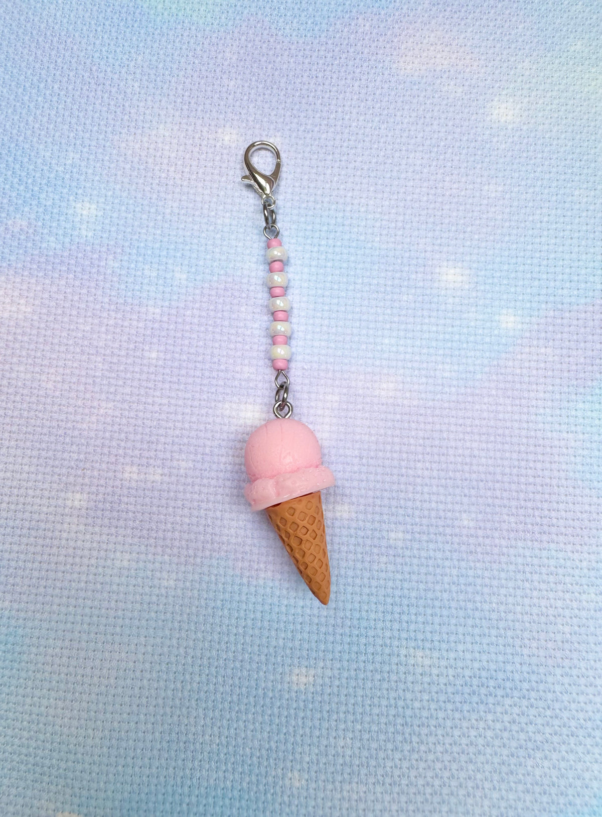 Ice Cream Project Bag Zip Charm (6 Colours Available)