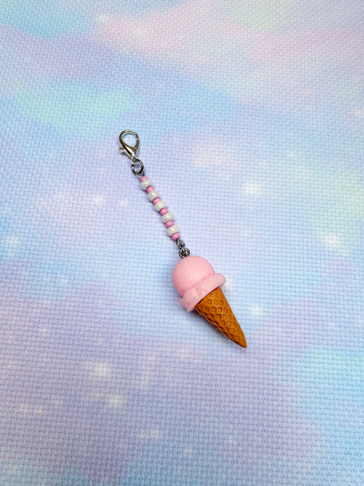 Ice Cream Project Bag Zip Charm (6 Colours Available)