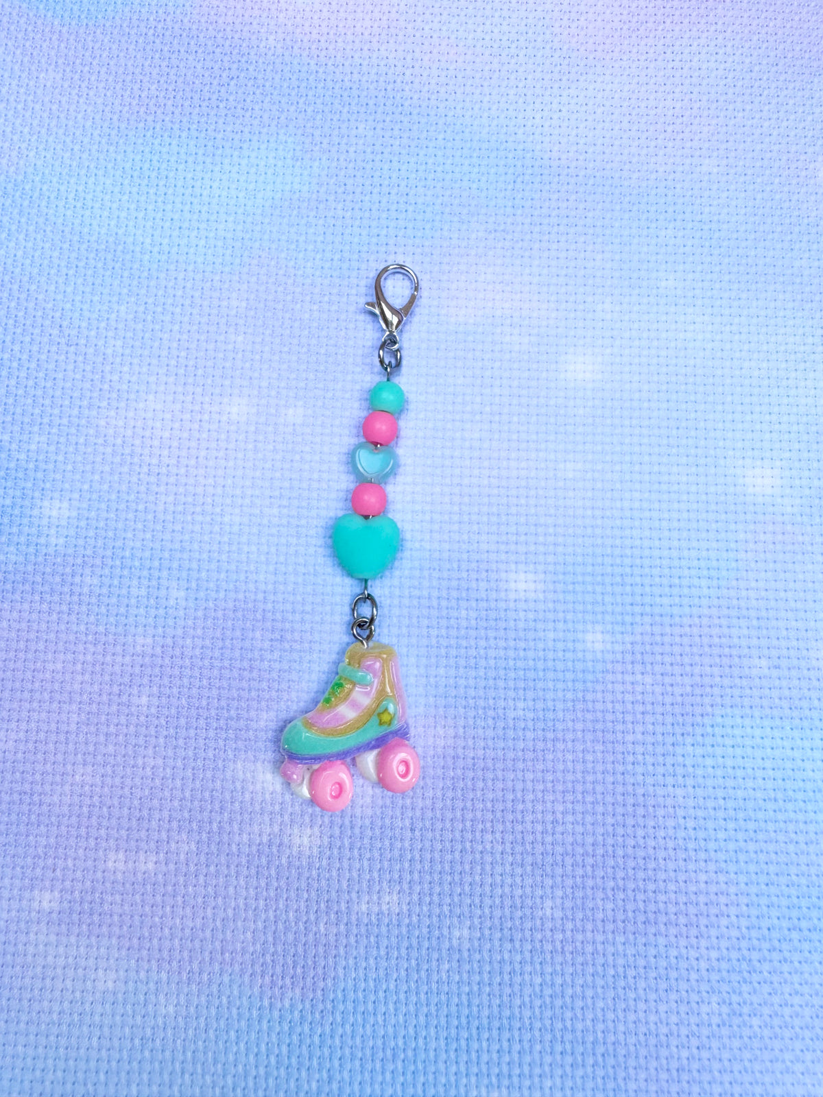 Roller Boot Project Bag Zip Charm