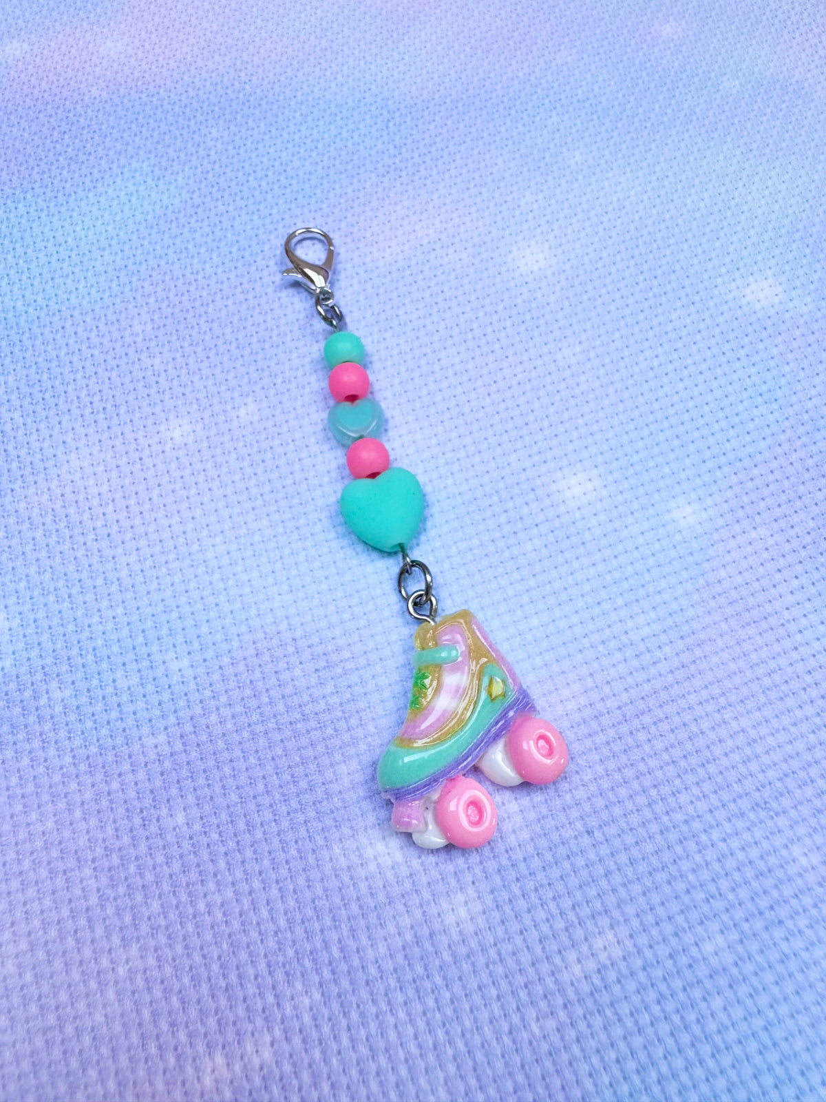 Roller Boot Project Bag Zip Charm