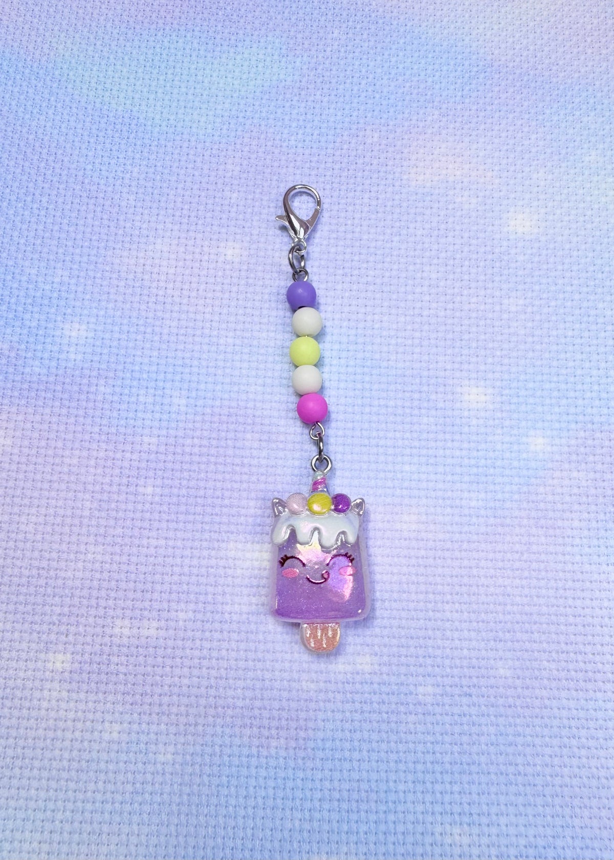 Unicorn Lolly Project Bag Zip Charm