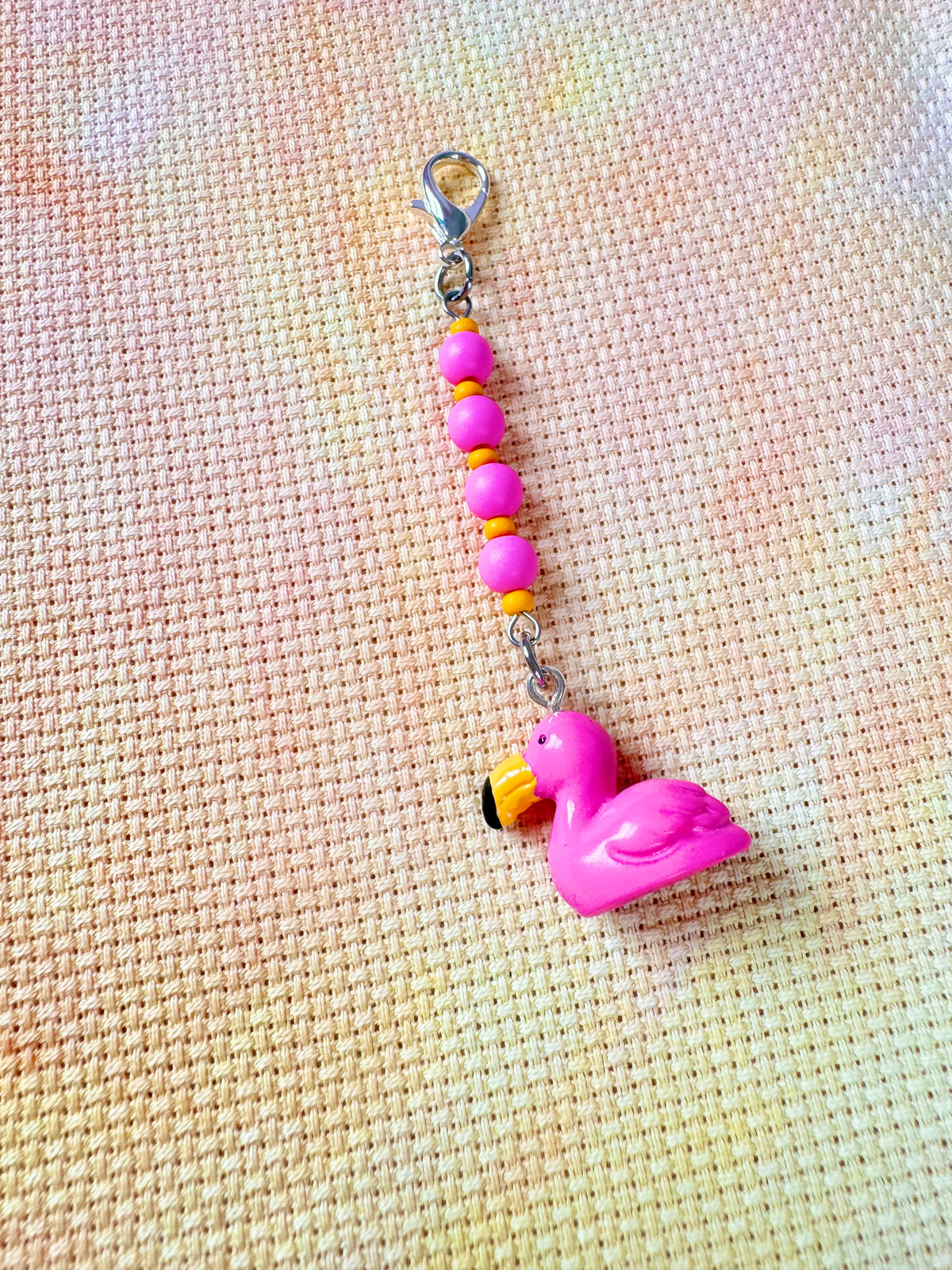 Flamingo Project Bag Zip Charm