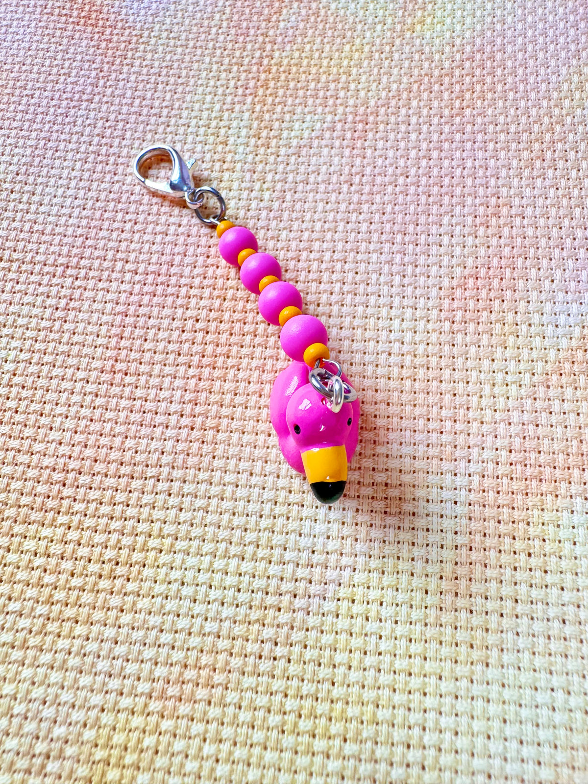 Flamingo Project Bag Zip Charm