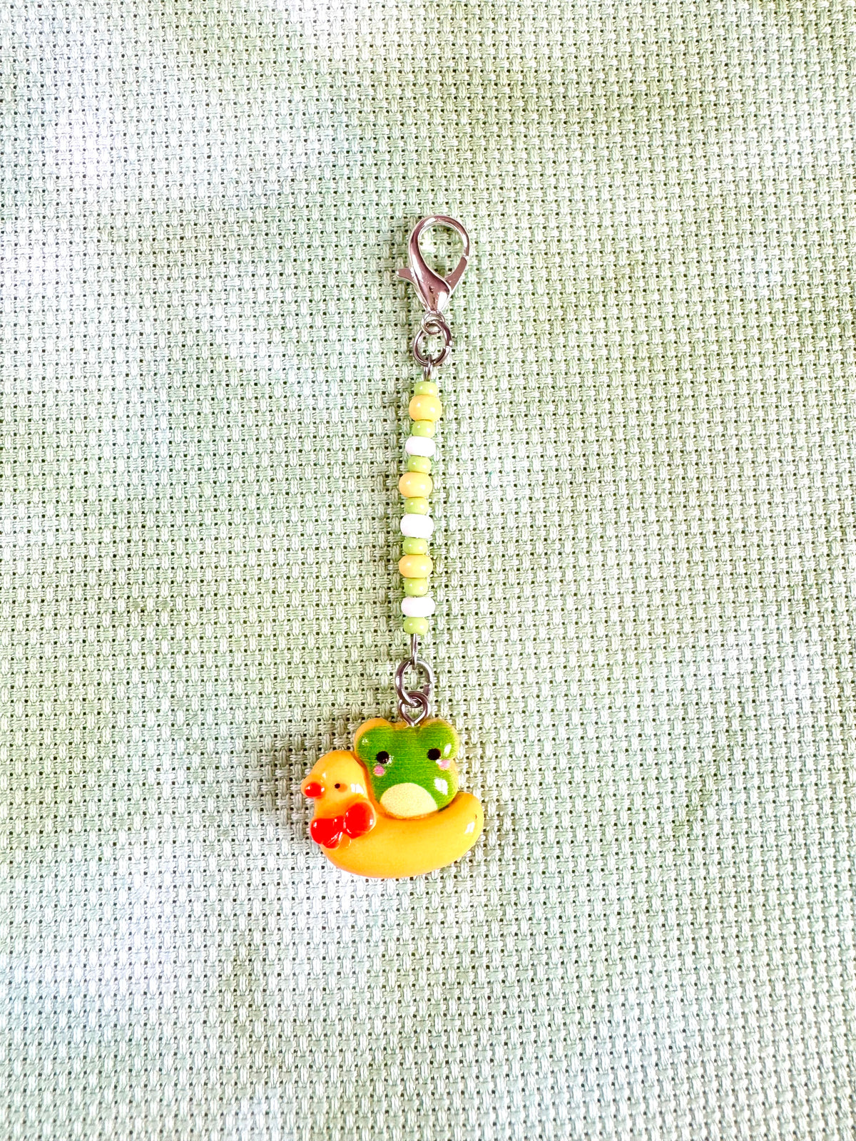 Frog & Duck Project Bag Zip Charm