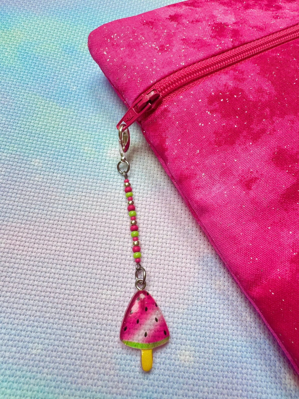 Watermelon Project Bag Zip Charm