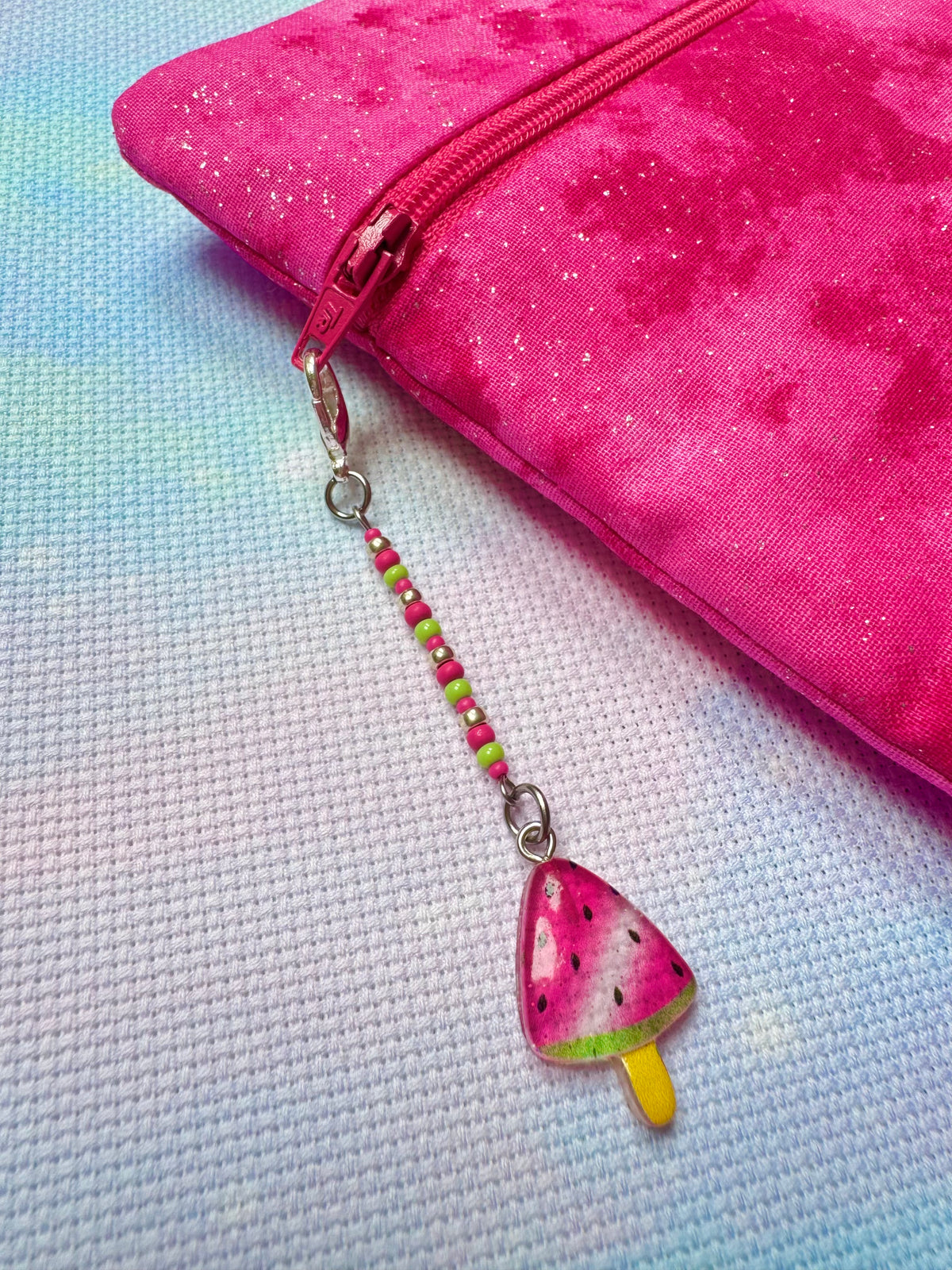 Watermelon Project Bag Zip Charm