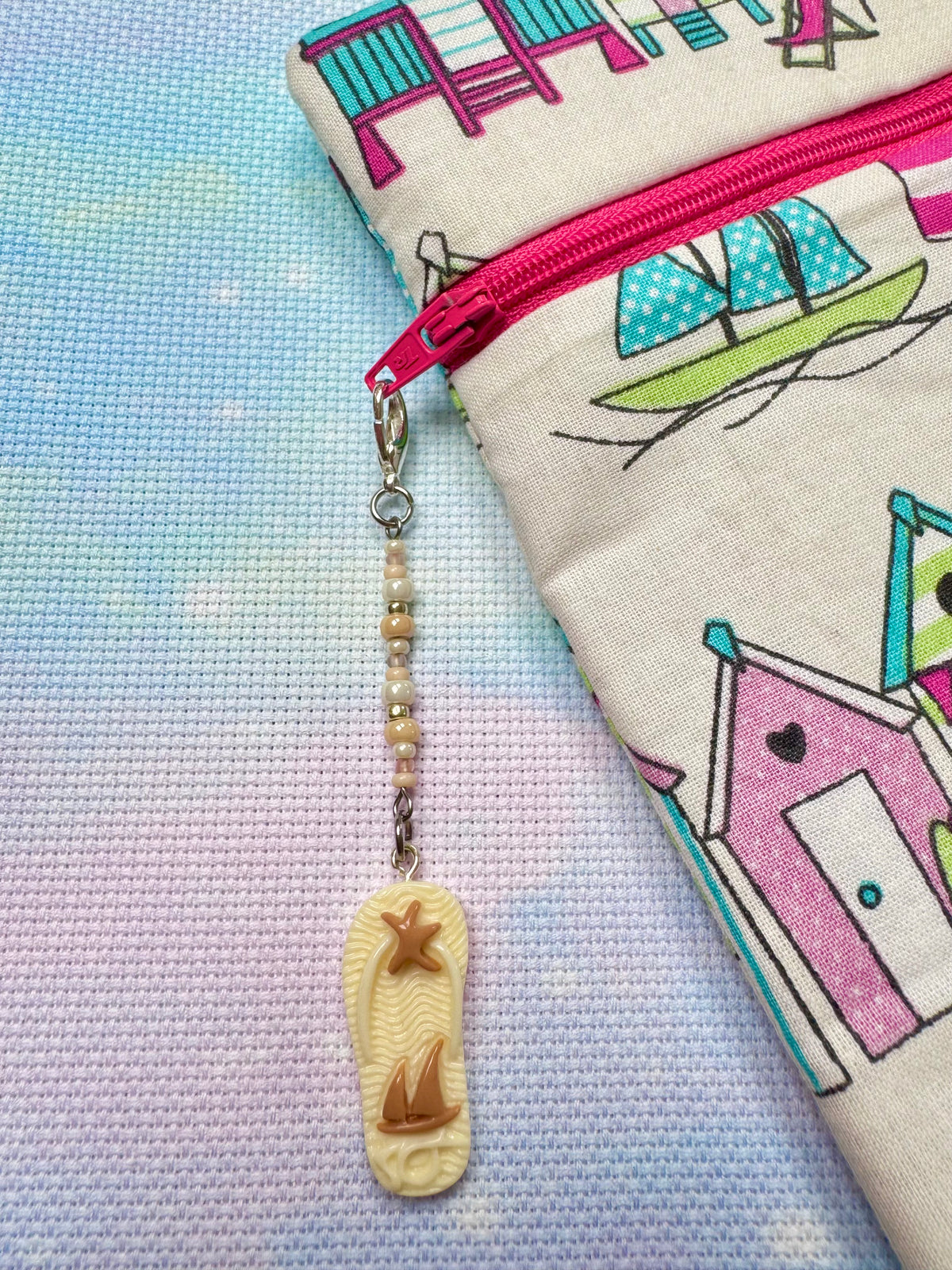 Flip Flop Project Bag Zip Charm (2 Colours Available)