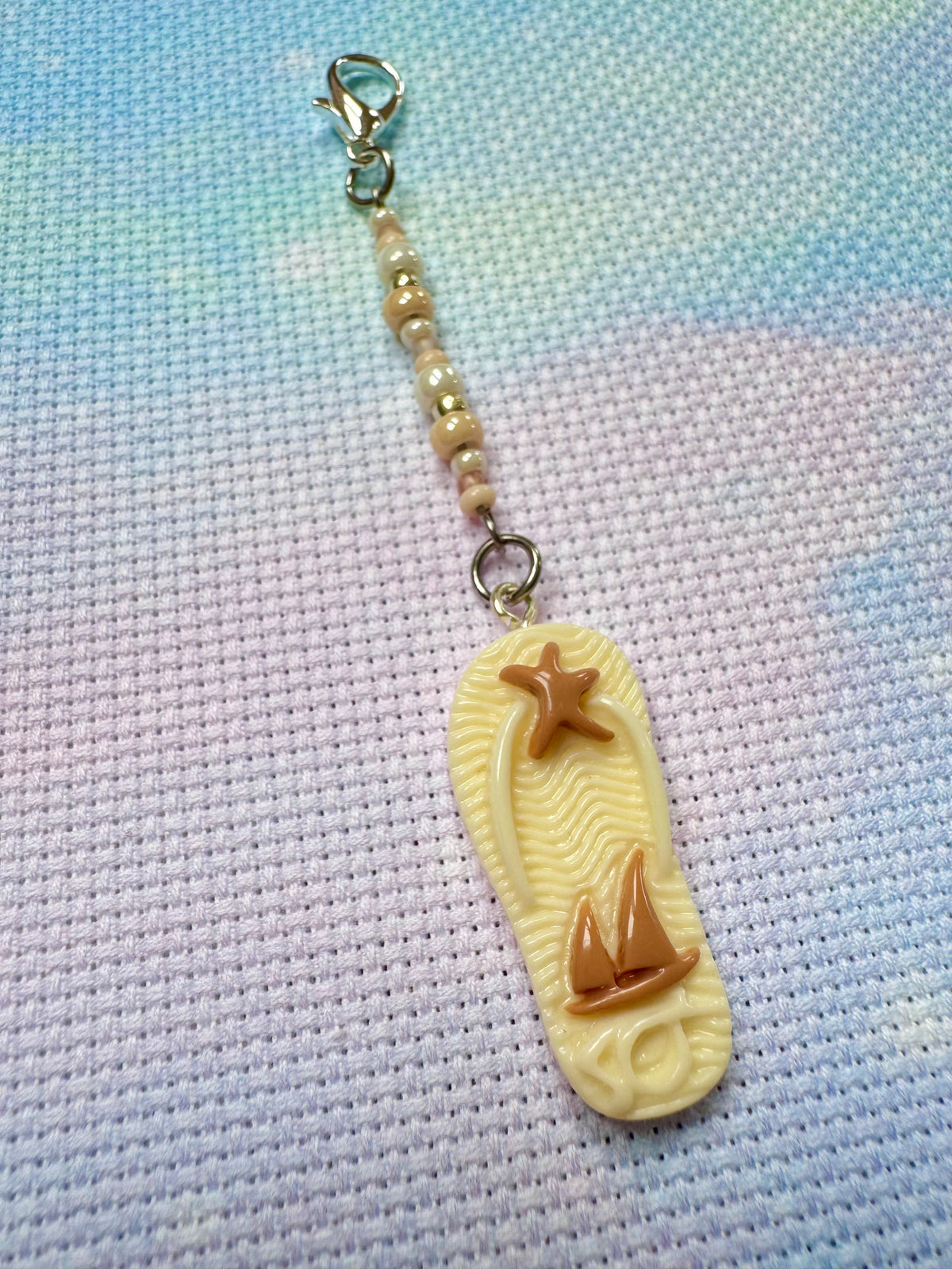 Flip Flop Project Bag Zip Charm (2 Colours Available)