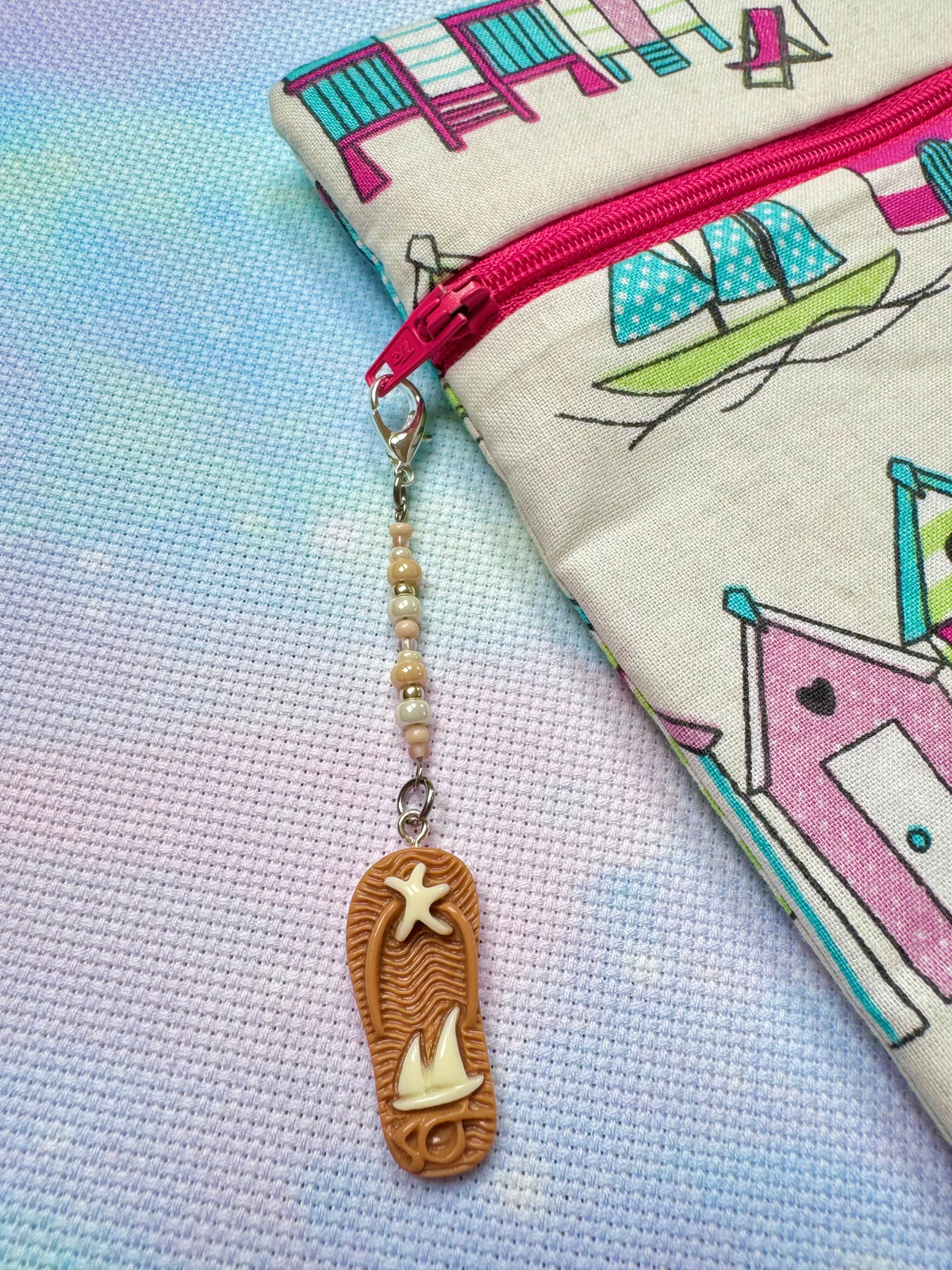 Flip Flop Project Bag Zip Charm (2 Colours Available)