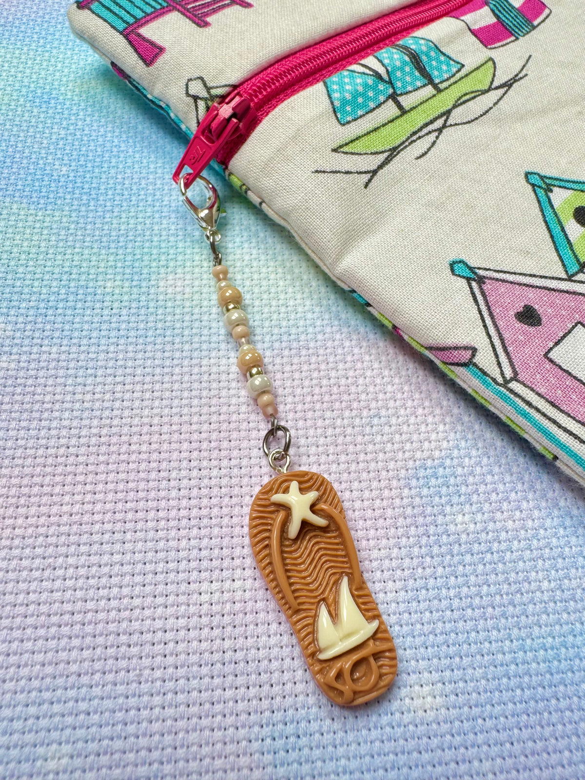 Flip Flop Project Bag Zip Charm (2 Colours Available)