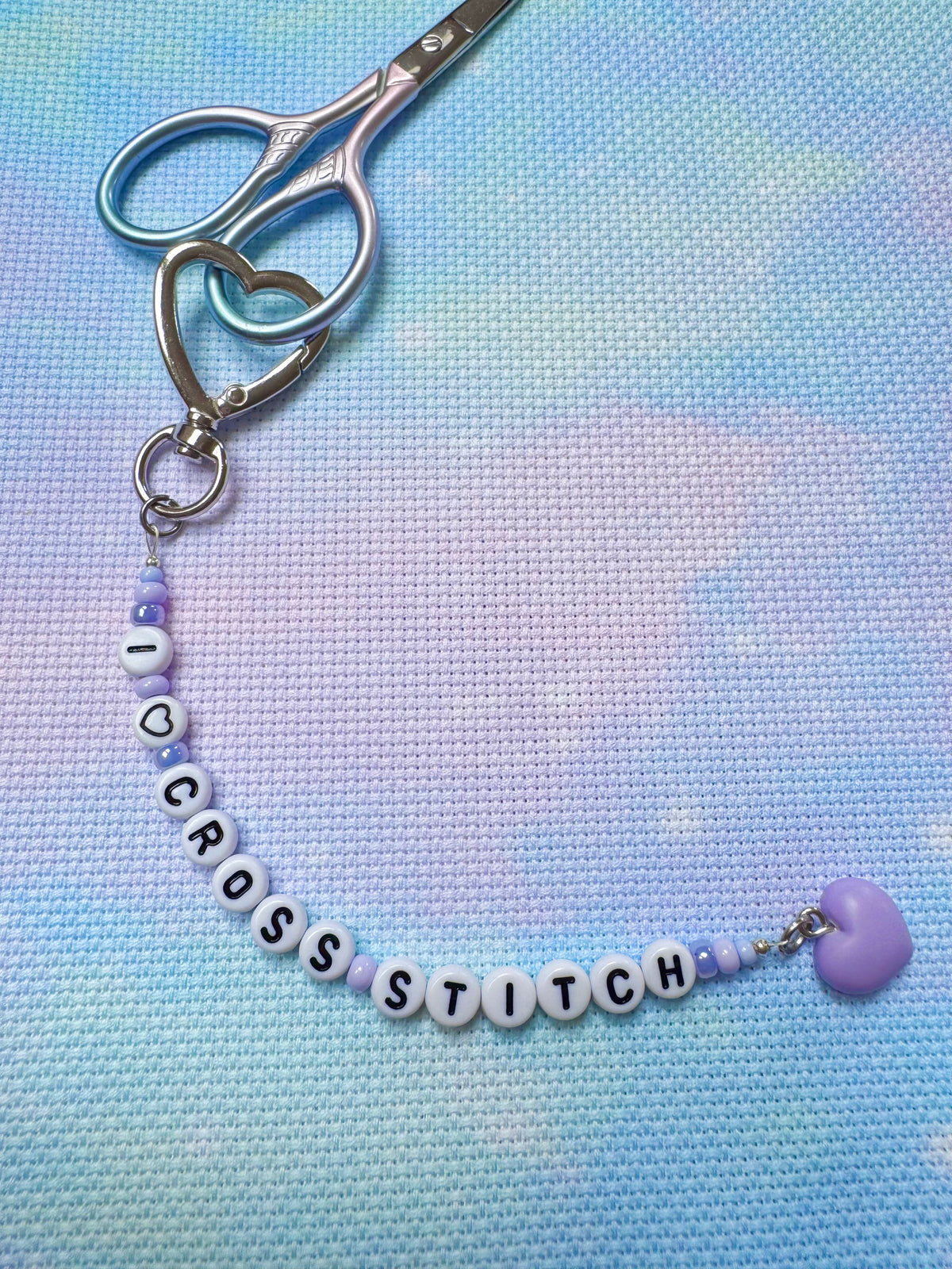 I Love Cross Stitch Scissor Fob