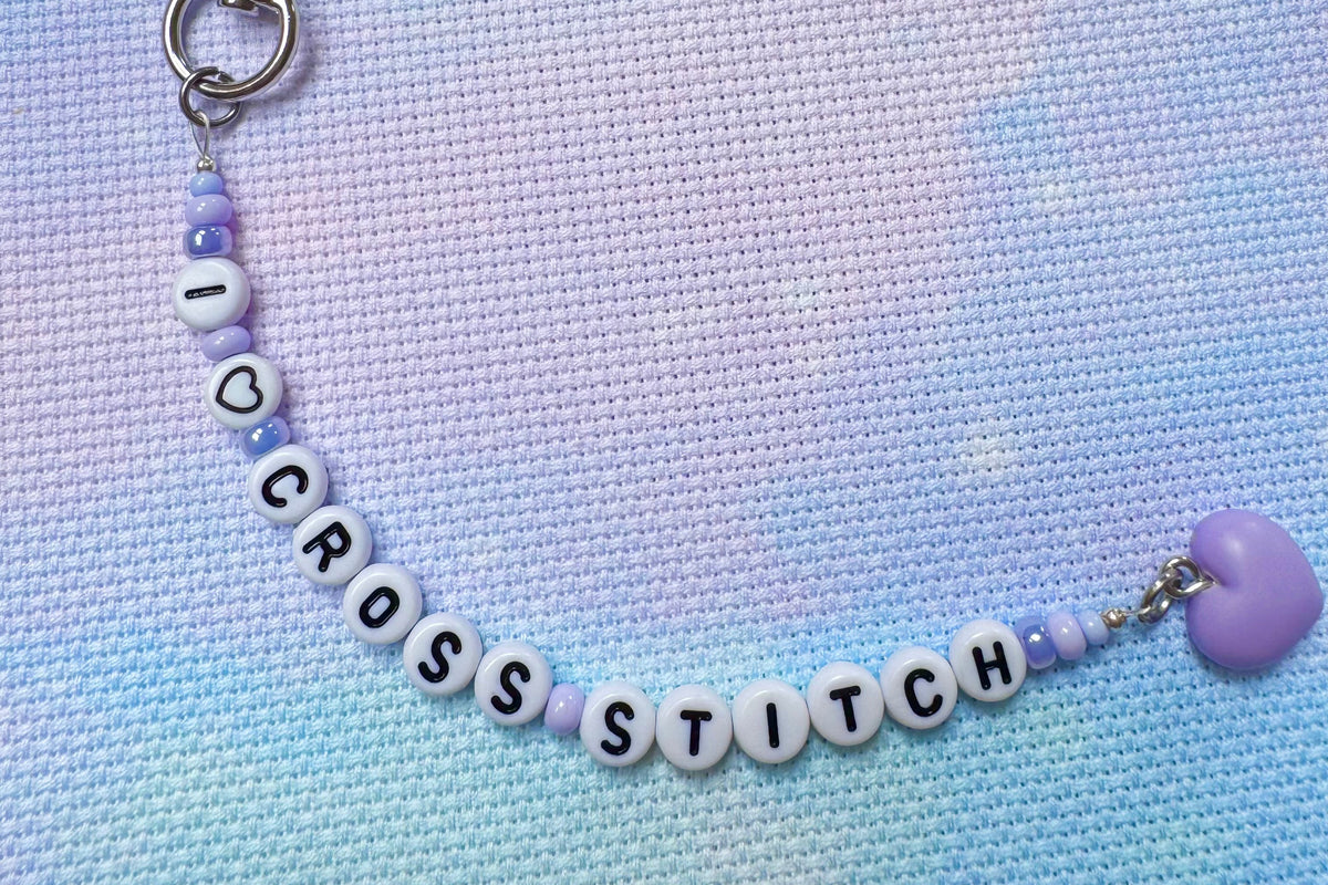 I Love Cross Stitch Scissor Fob